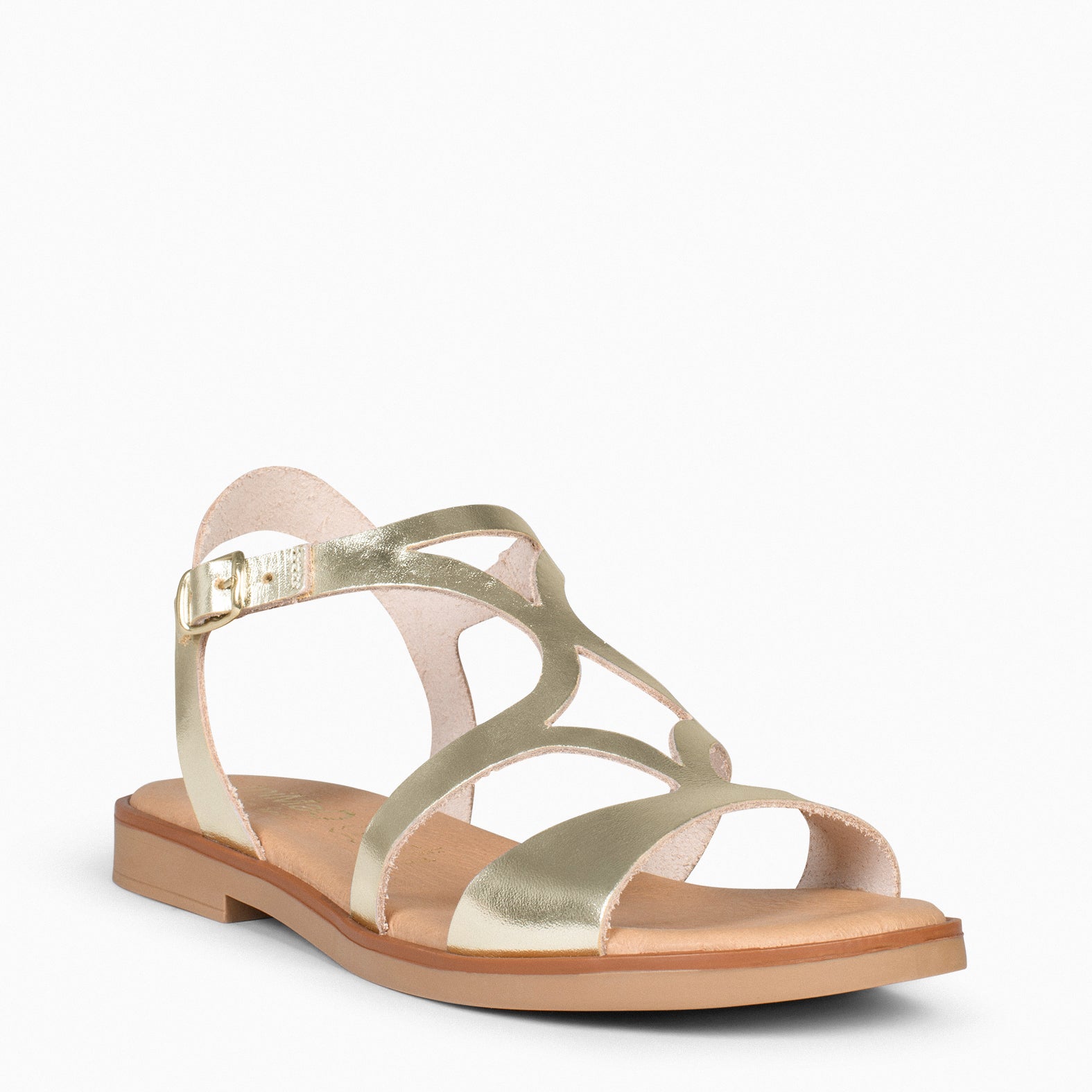 BAMBOO - GOLDEN FLAT SANDALS