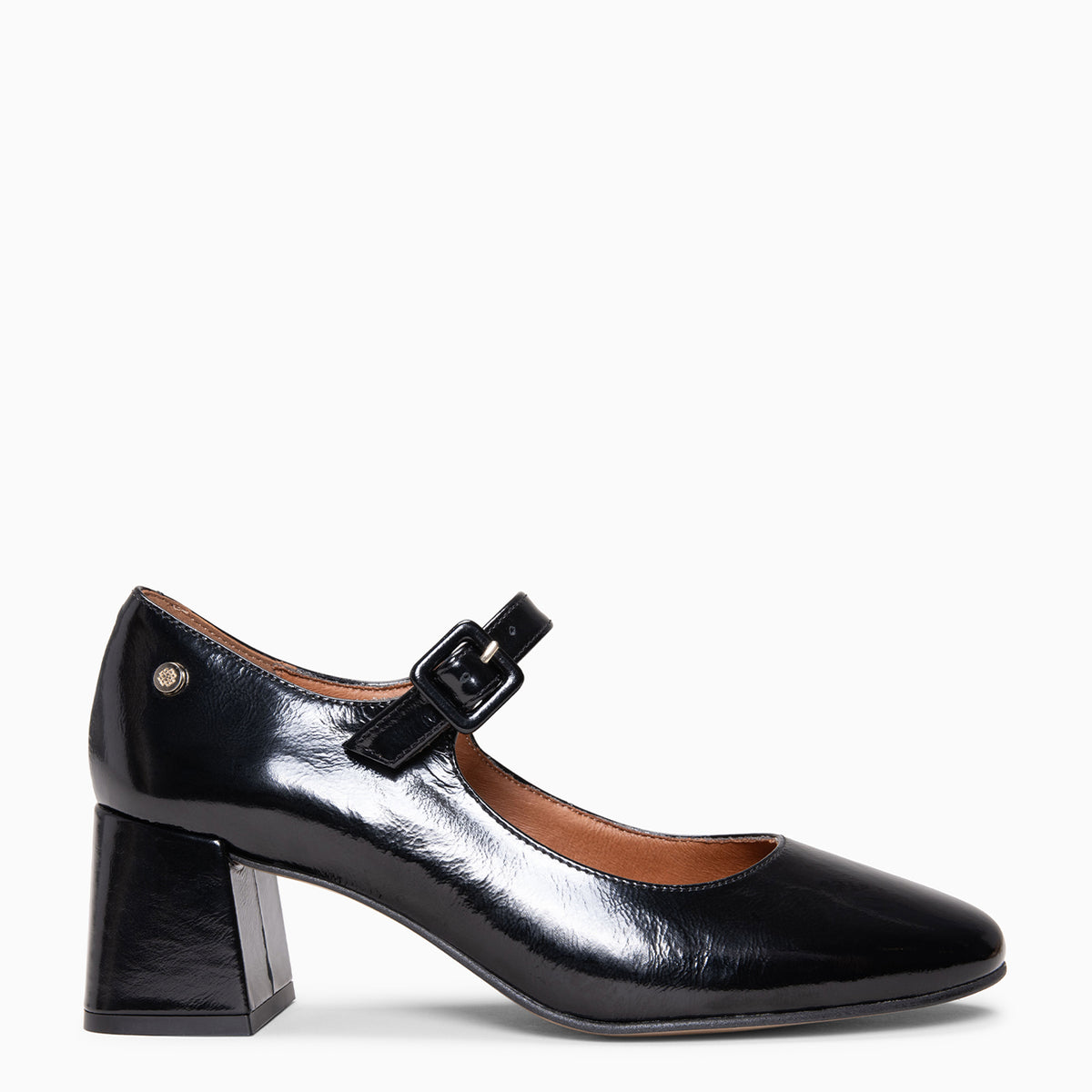 CHÉRIE - BLACK Patent leather heeled Mary Jane 