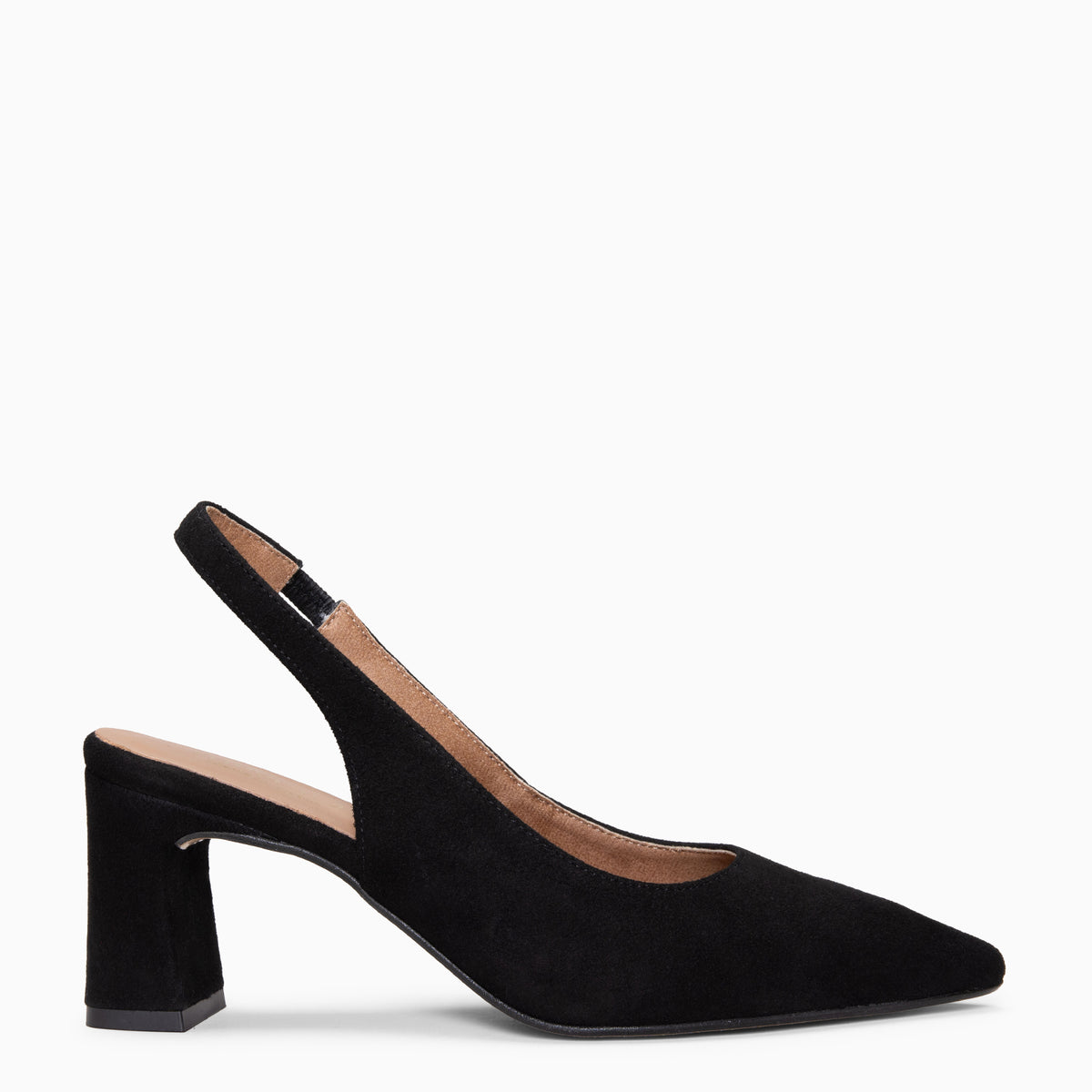 LILIANE - Zapatos destalonados de piel NEGRO