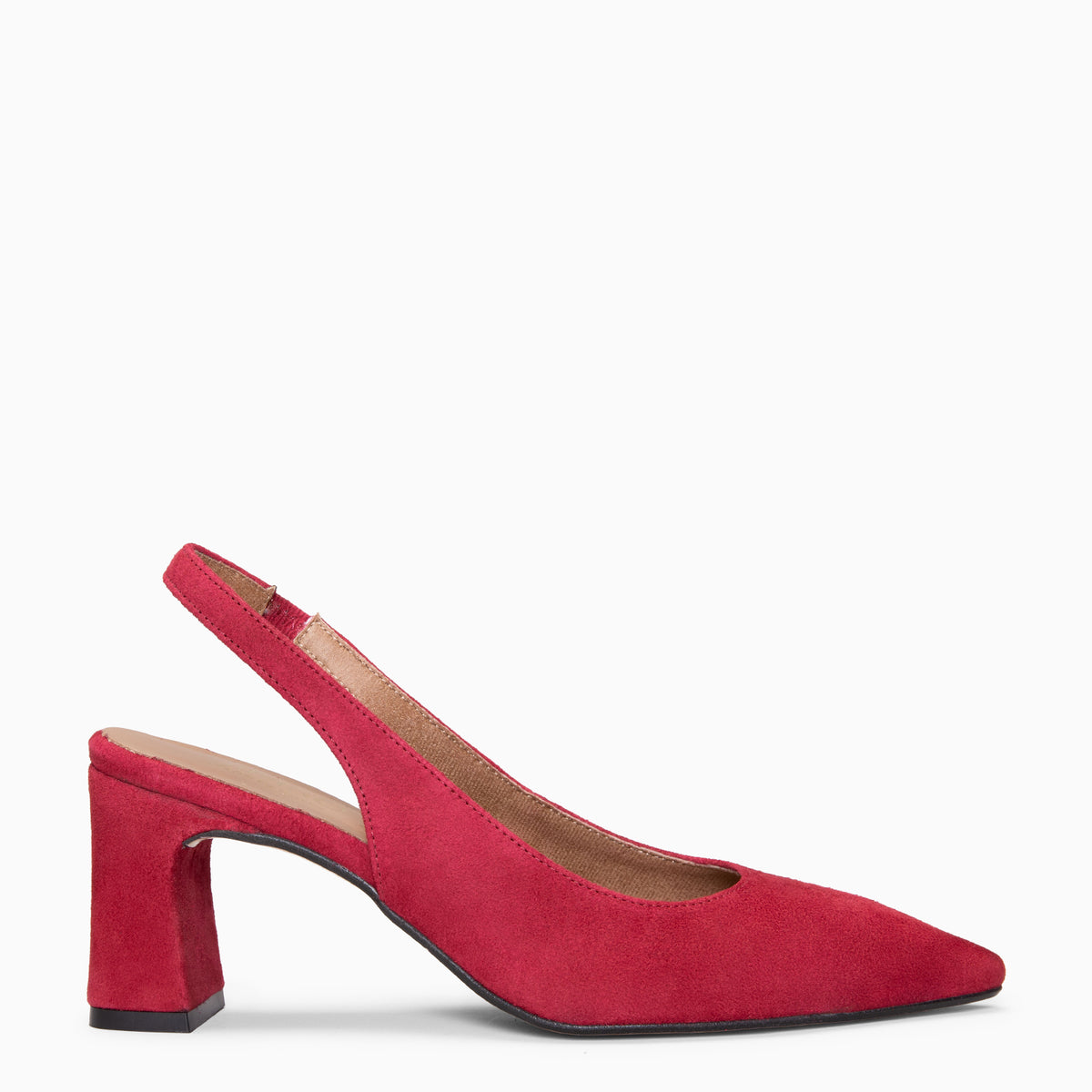 LILIANE - Zapatos destalonados de piel ROJO