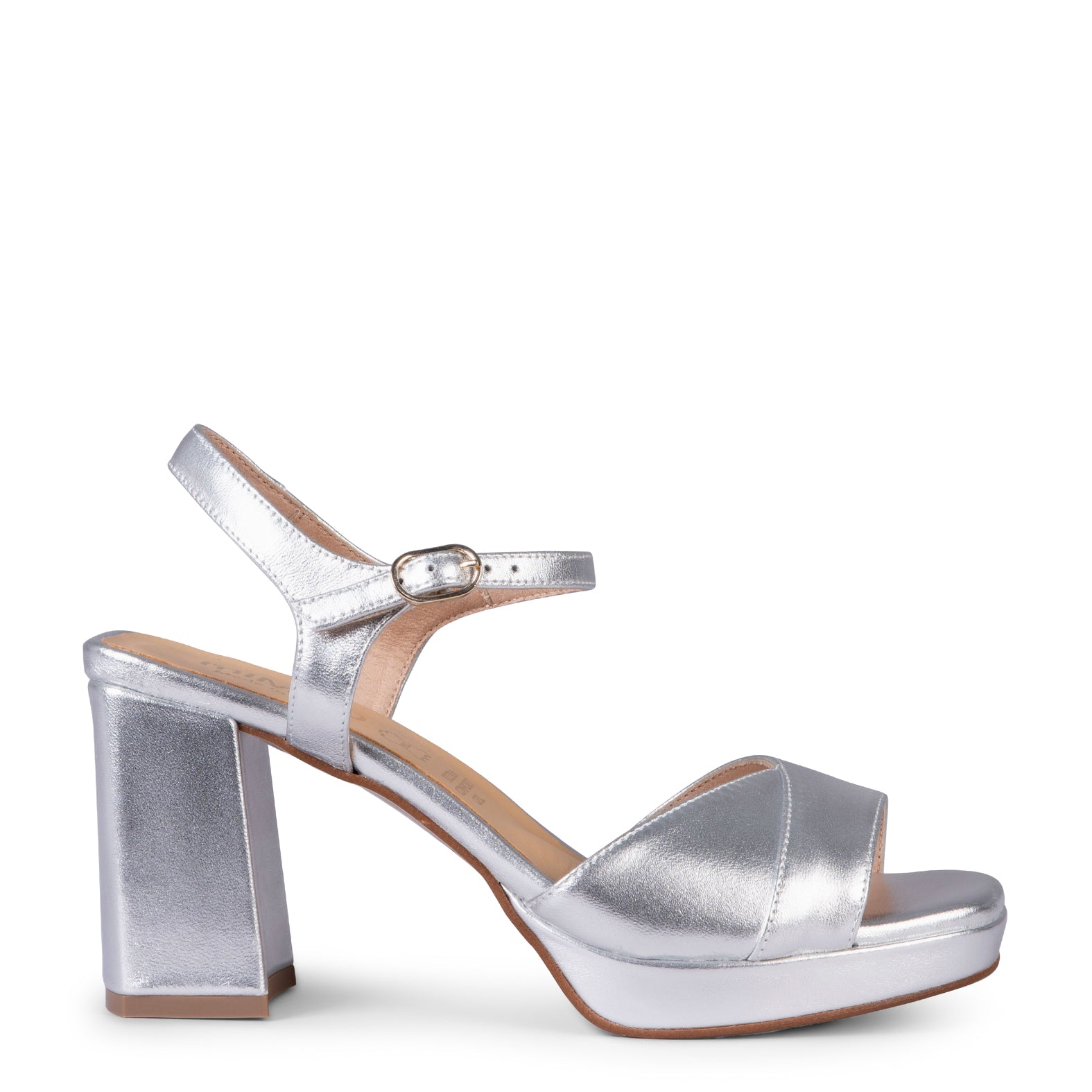 MICHELLE - ZAPATOS DE MUJER DE TACÓN ANCHO PLATA - miMaO ®