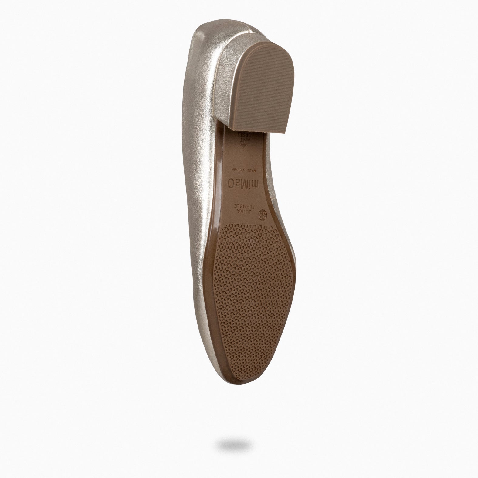URBAN XS - Zapatos de tacón bajo de ante PLATINO - miMaO ®