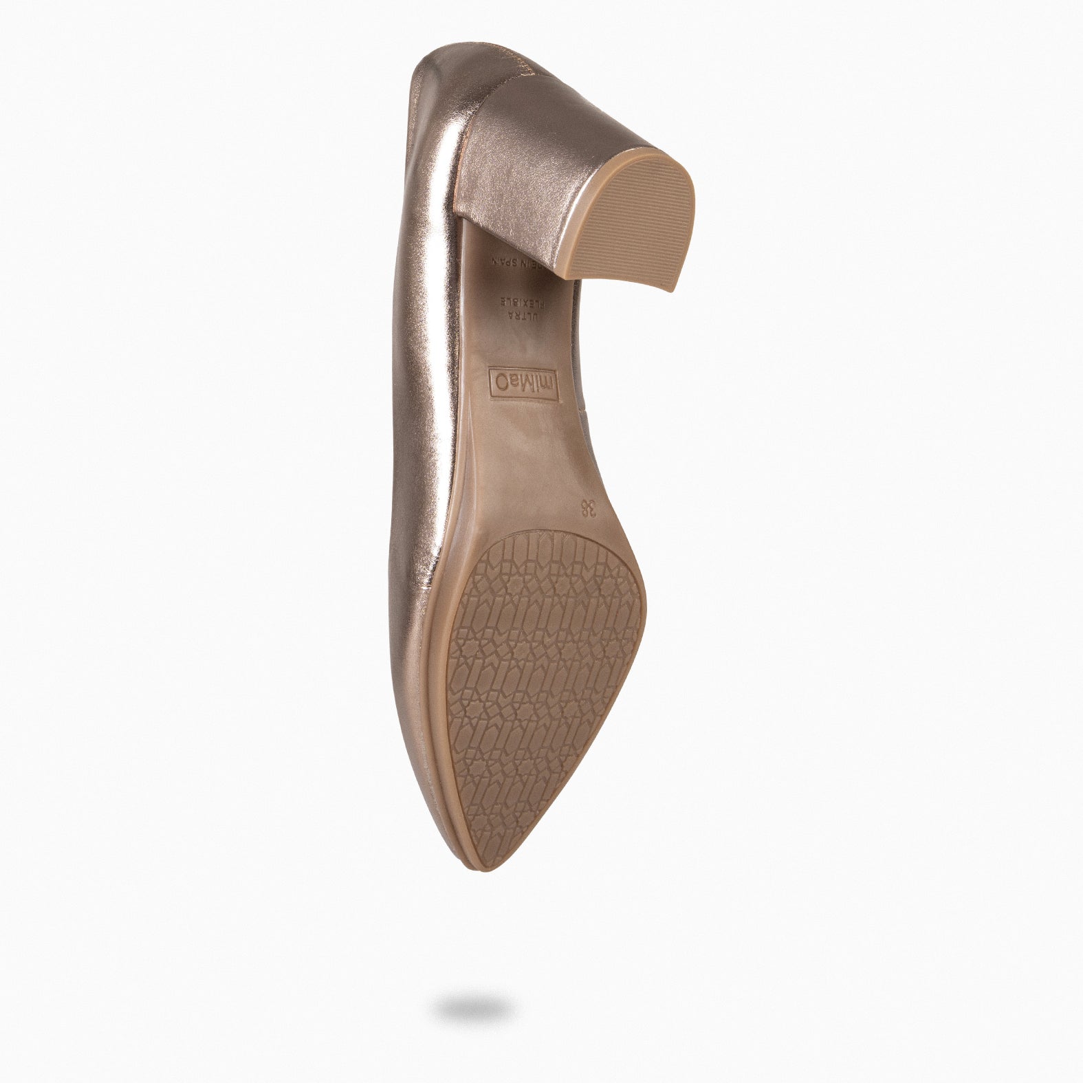 URBAN S SPLASH - Zapatos de piel metalizada PLATINO - miMaO ®