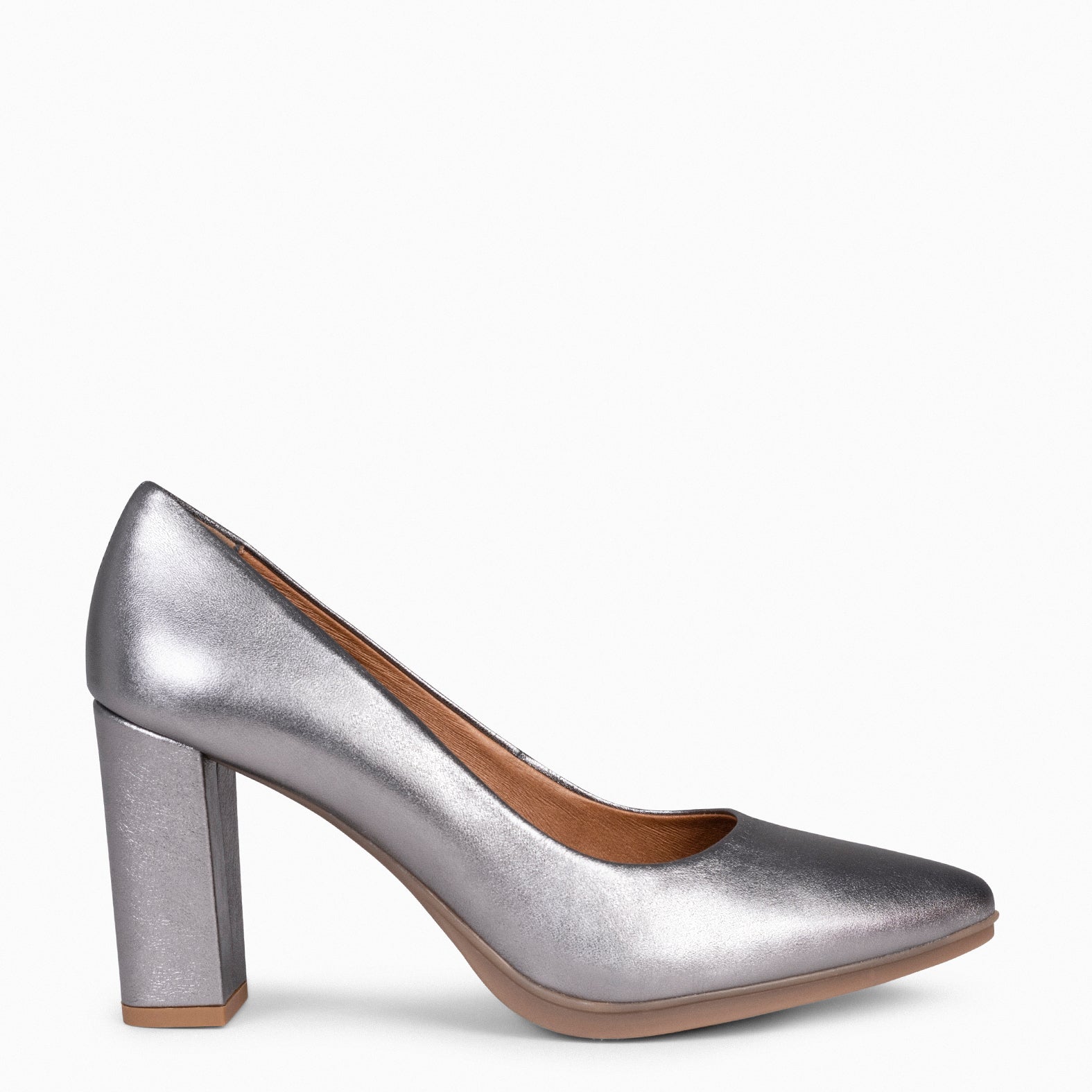 URBAN SPLASH - Chaussures à talon haut en cuir métallisé  ARGENTÉ