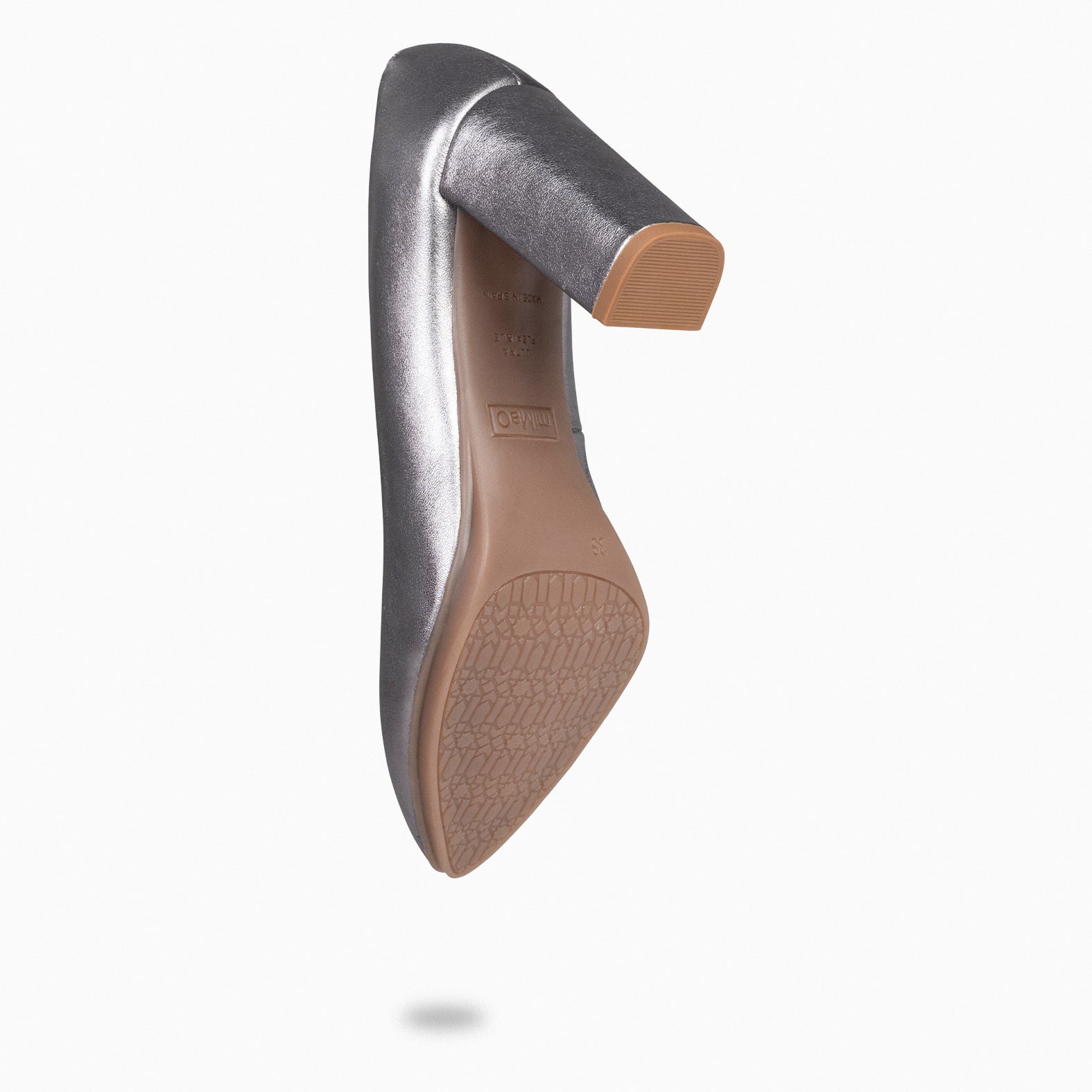 URBAN SPLASH - Chaussures à talon haut en cuir métallisé  ARGENTÉ
