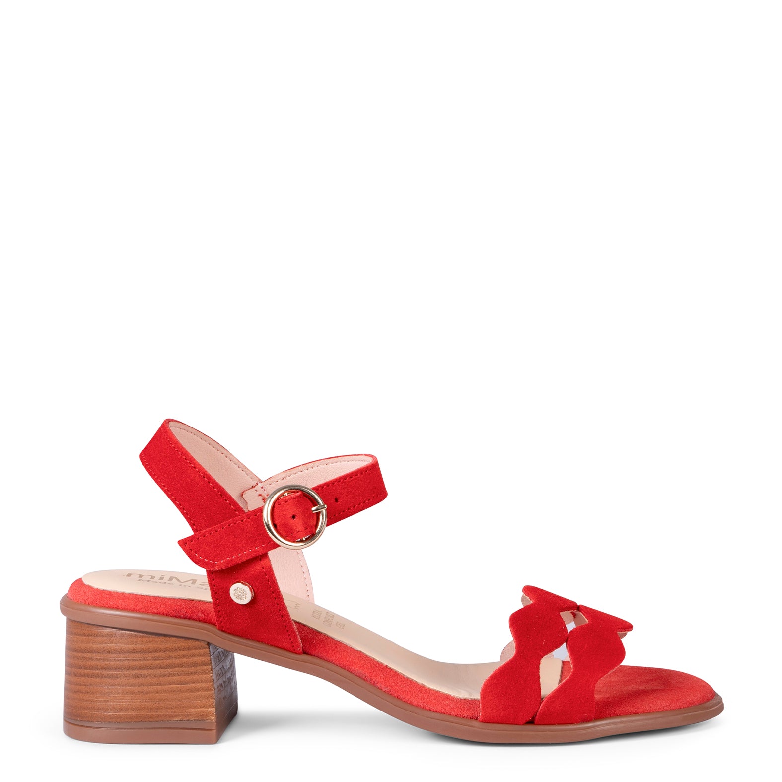 LETY – Sandales à talon ultra confort ROUGE