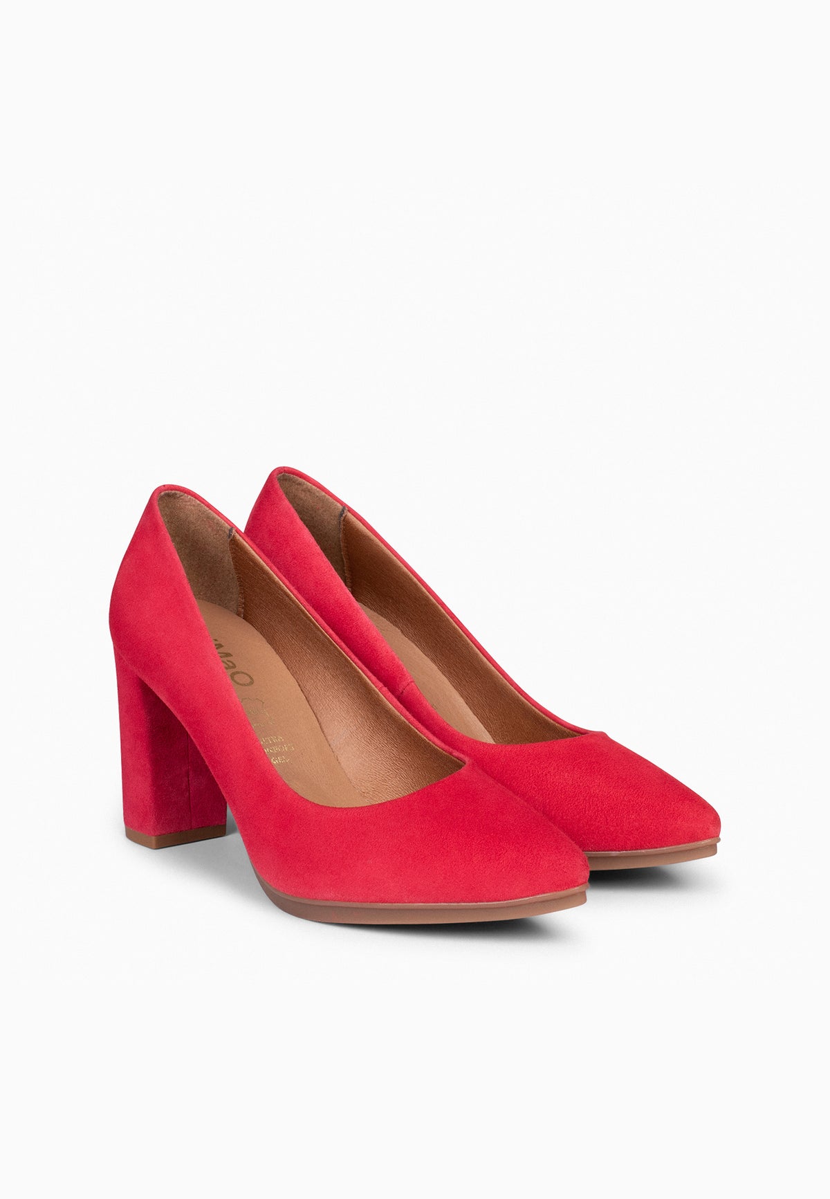 URBAN - RED suede high-heeled shoes