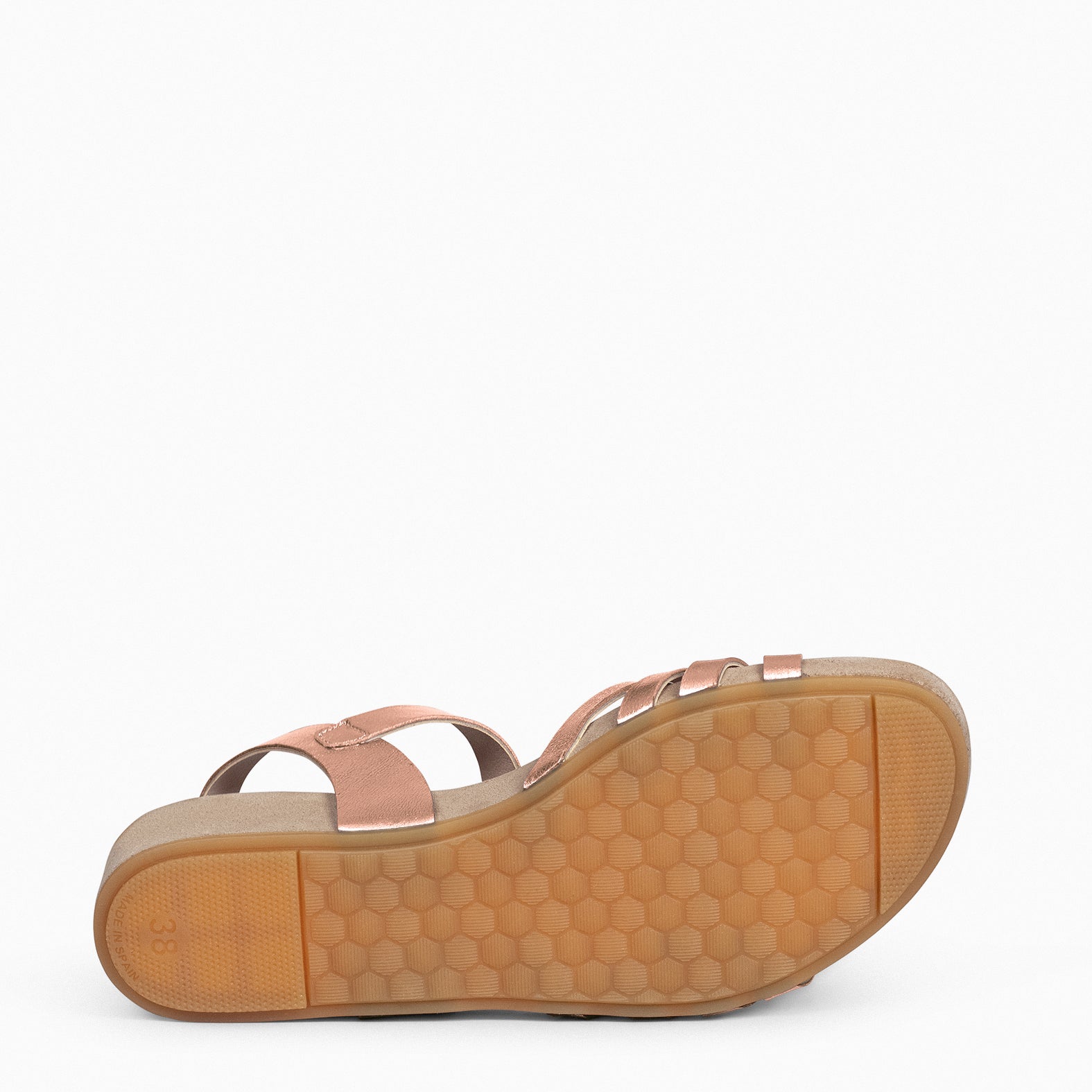 MESINA – ROSE Wedge sandal with metallic straps 