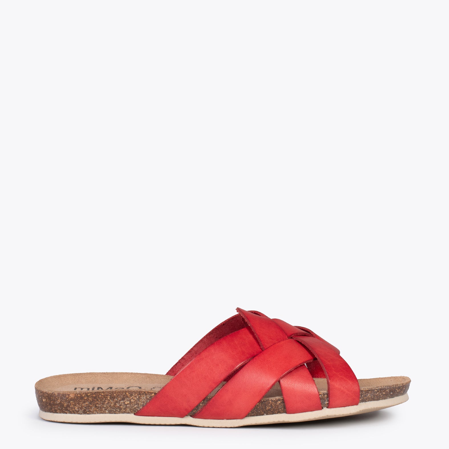 DALIA – Sandalias planas de color ROJO