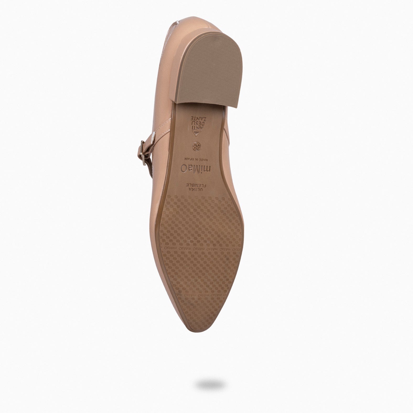 MERCEDITAS - Zapatos planos de charol con hebilla NUDE - miMaO ®