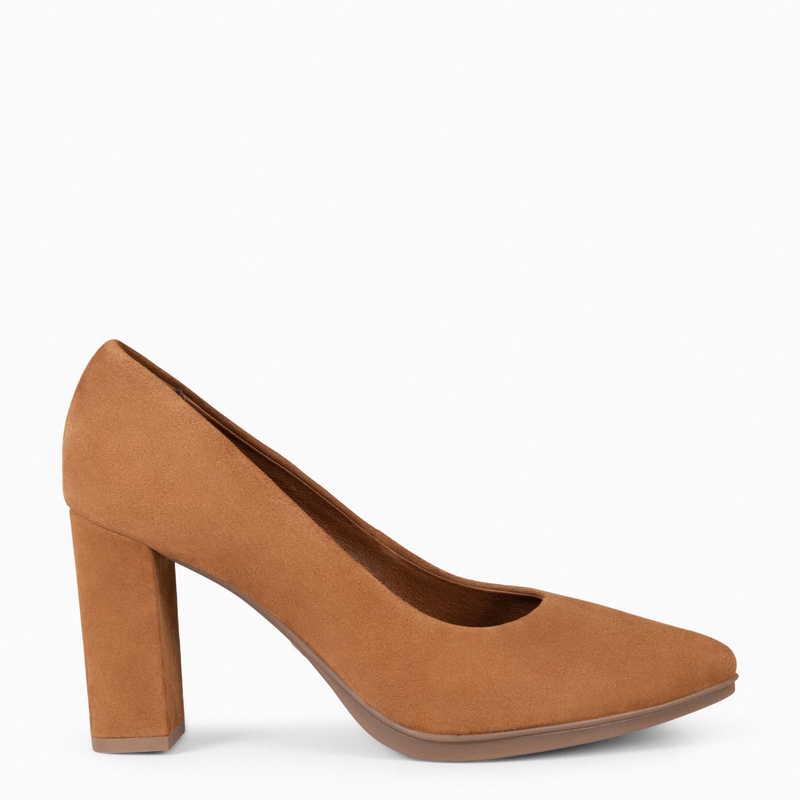 URBAN - BROWN suede high-heeled shoes