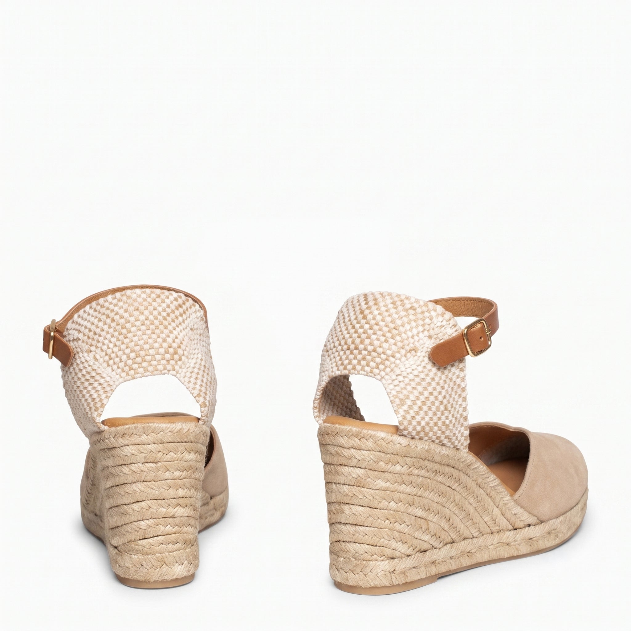 NERJA - Cuñas altas de esparto BEIGE