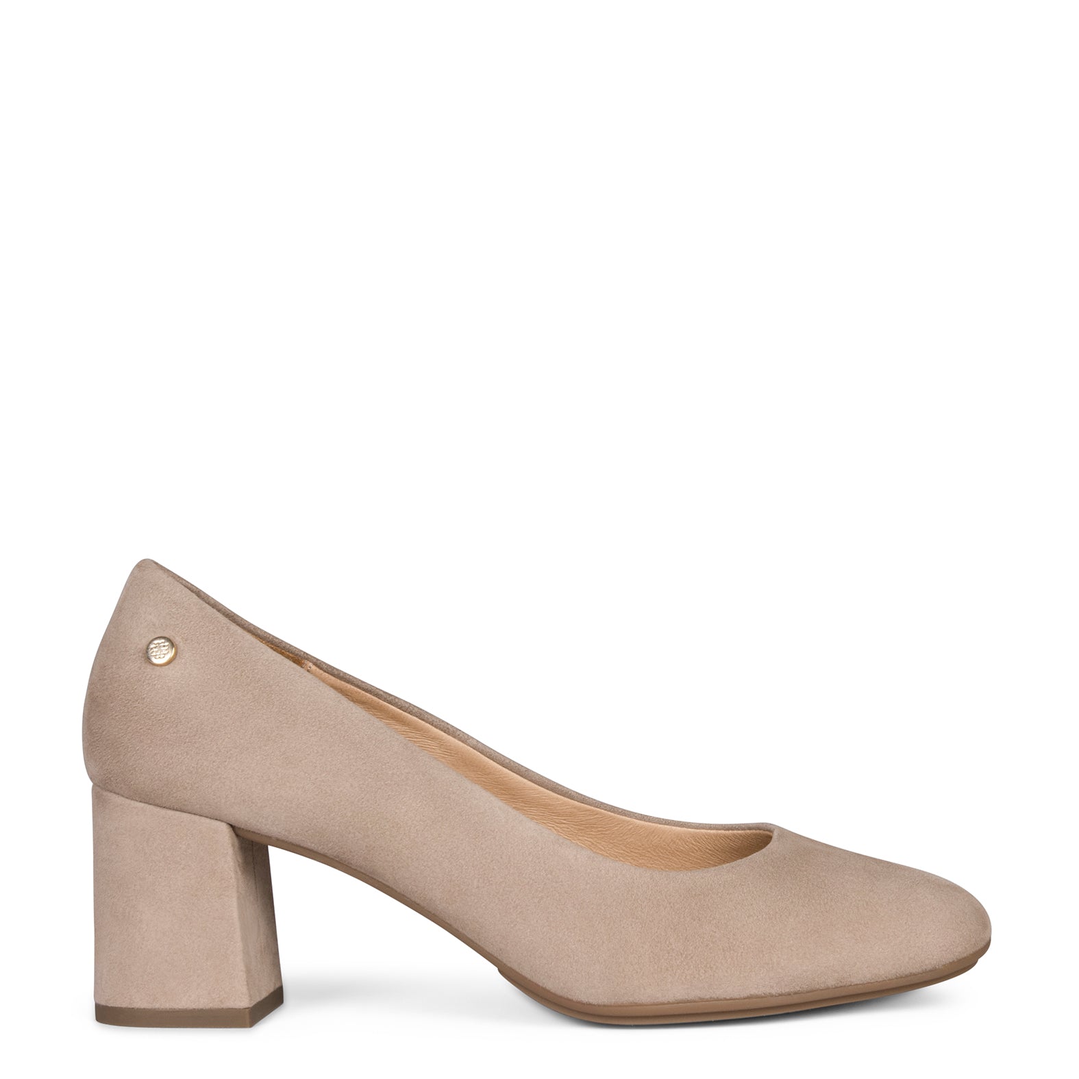 GRAN URBAN REDONDO – Zapatos de tacón medio de ante TAUPE - miMaO ®