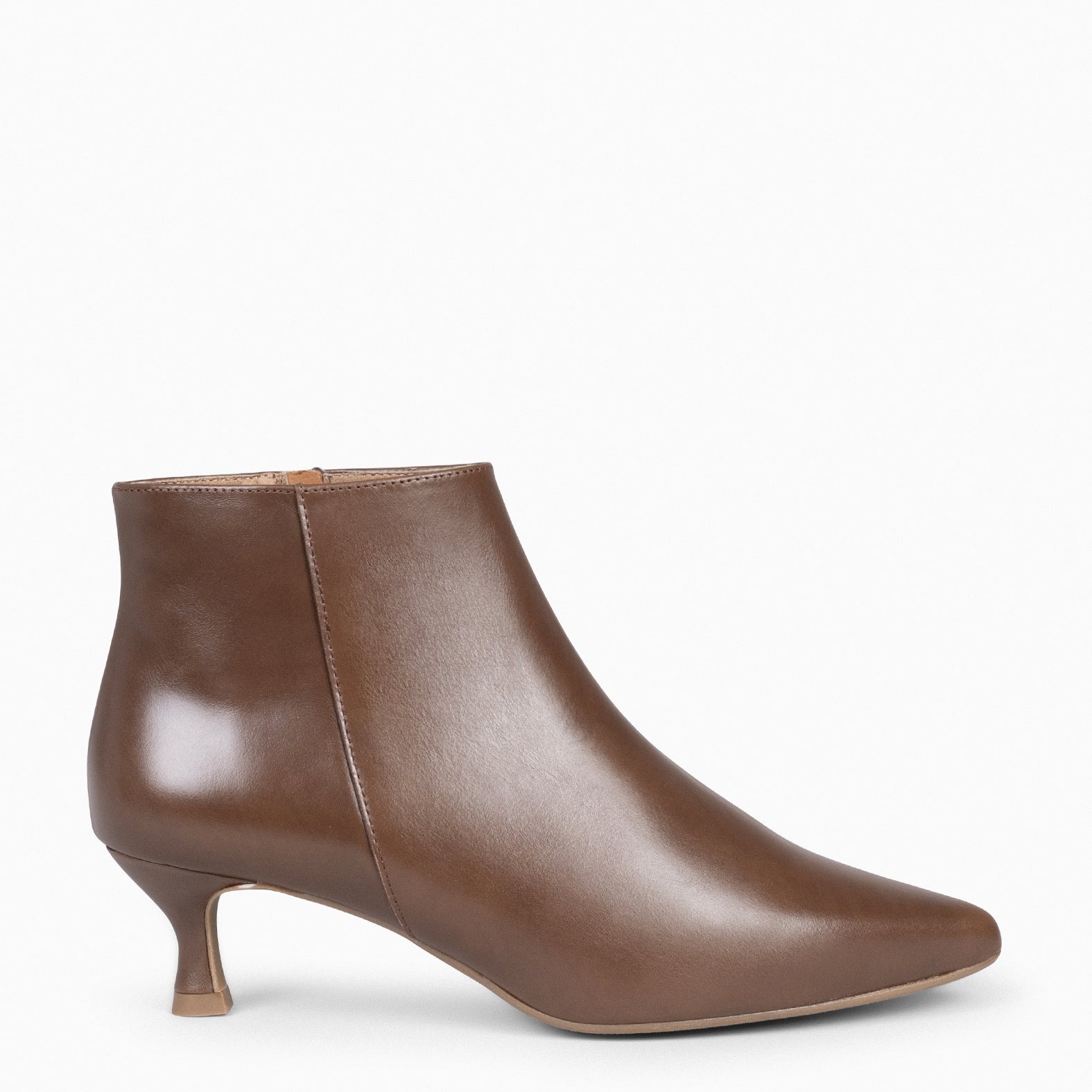 ROYAL - Botines tacón bajo TAUPE napa - miMaO ®