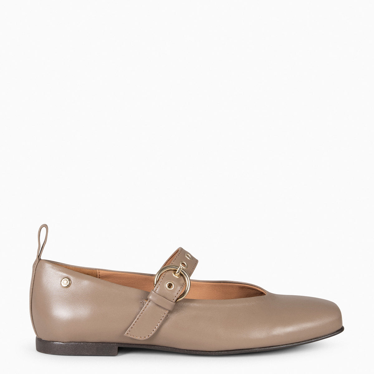 ARUNA – MERCEDITA CON PUNTERA CUADRADA TAUPE - miMaO ®