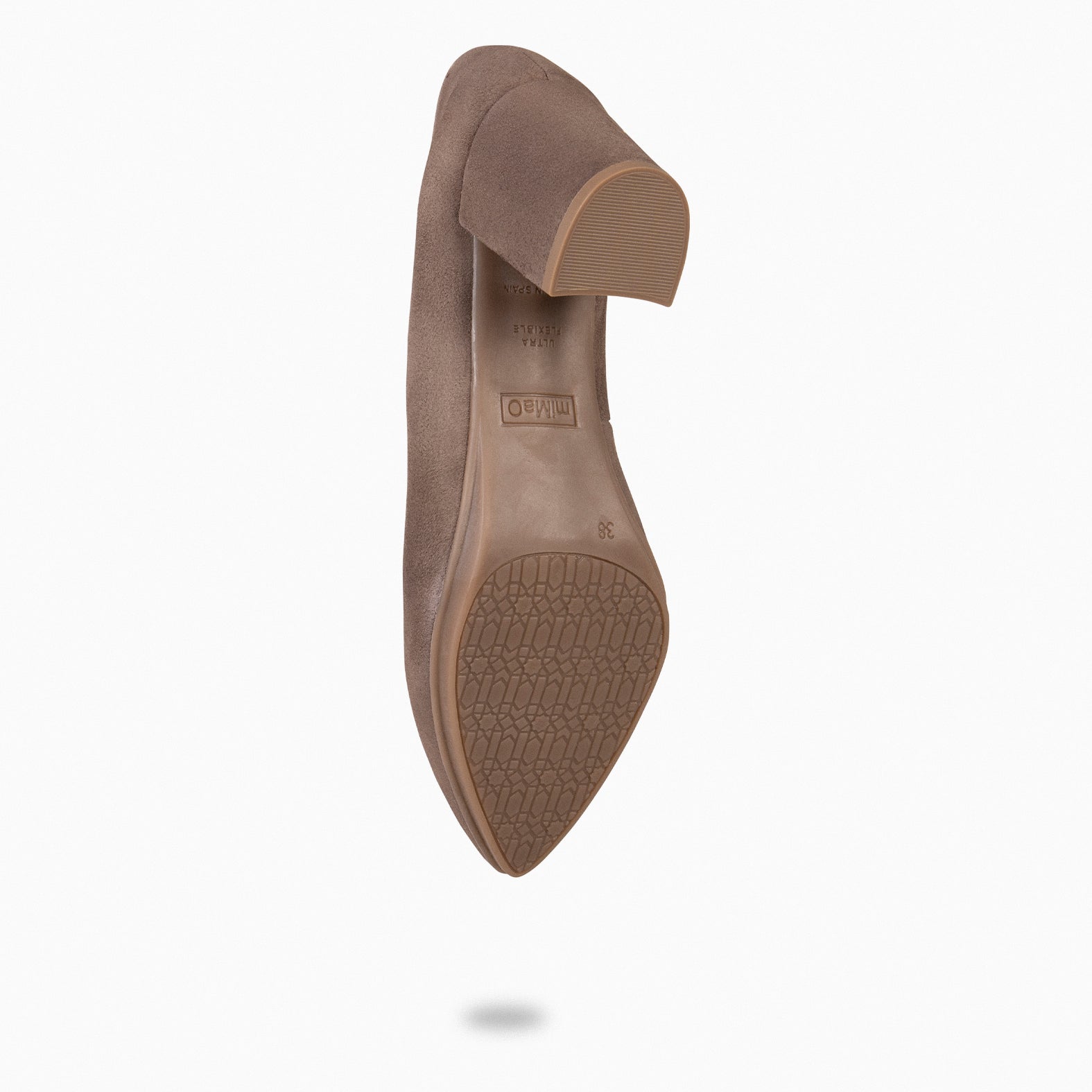 URBAN S - TAUPE suede mid-heeled shoes
