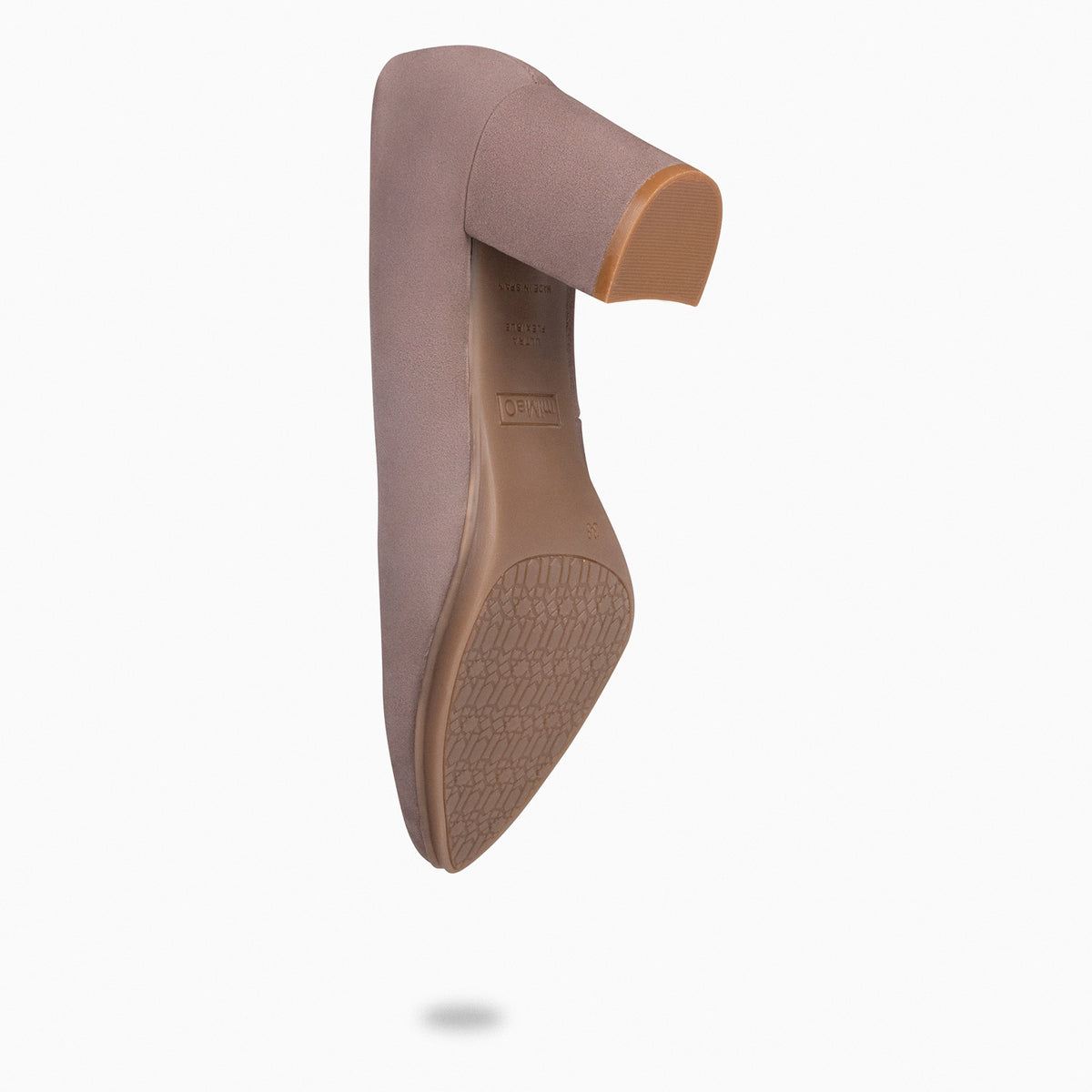 URBAN S – Zapatos de tacón medio de ante TAUPE