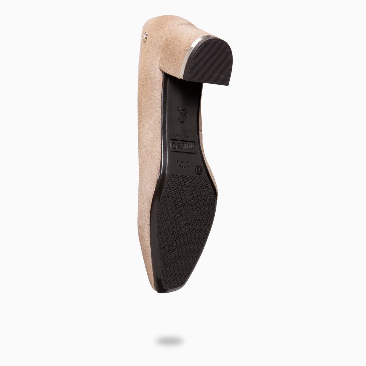 DORI - Zapato de tacón con detalle dorado TAUPE