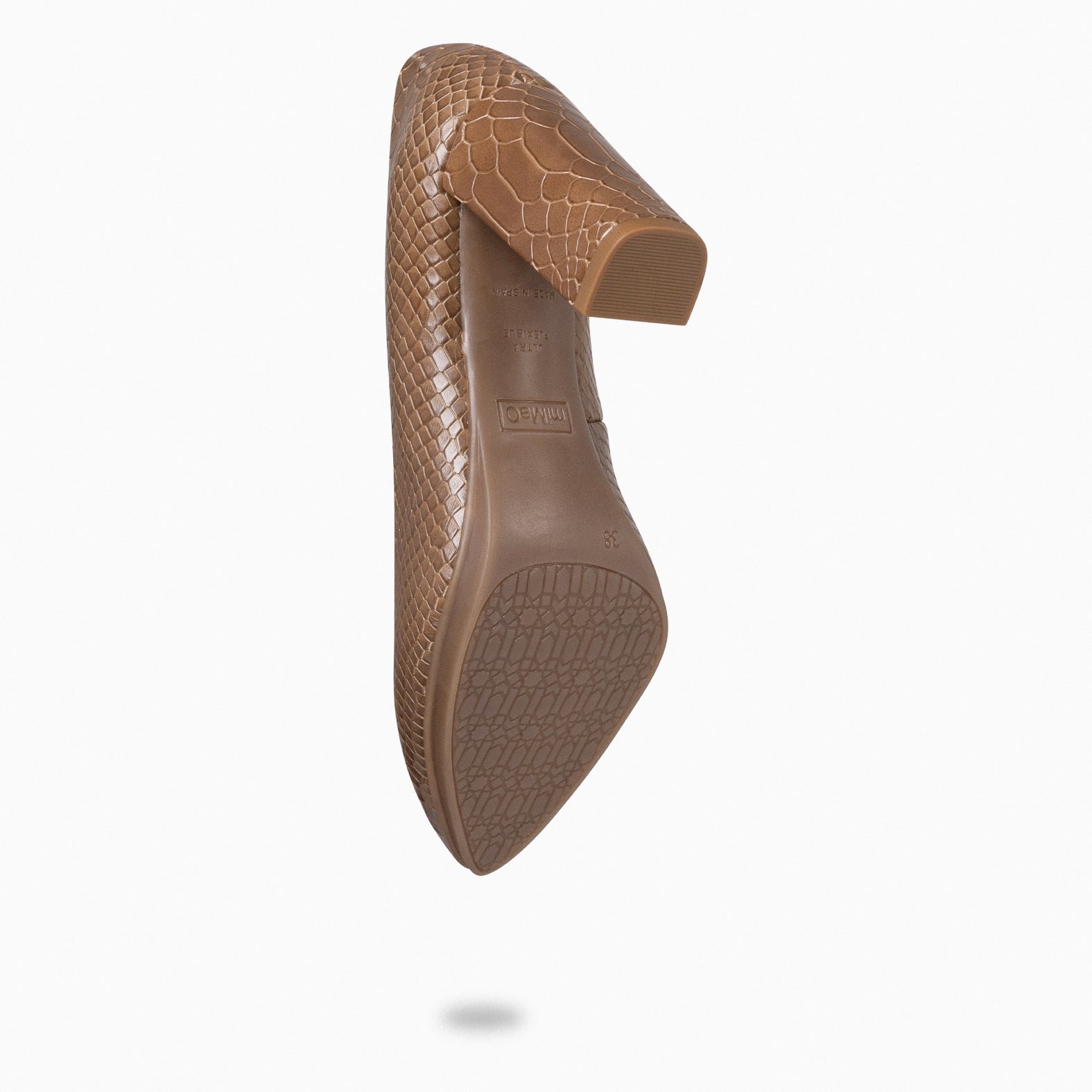 URBAN SAUVAGE - Zapatos de salón con textura de serpiente TAUPE - miMaO ®