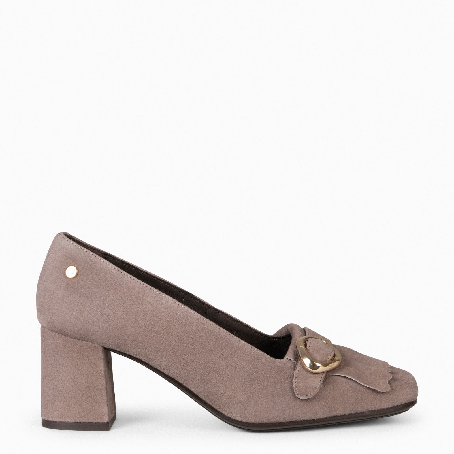 SISSI – Mocasines de tacón ancho  TAUPE - miMaO ®