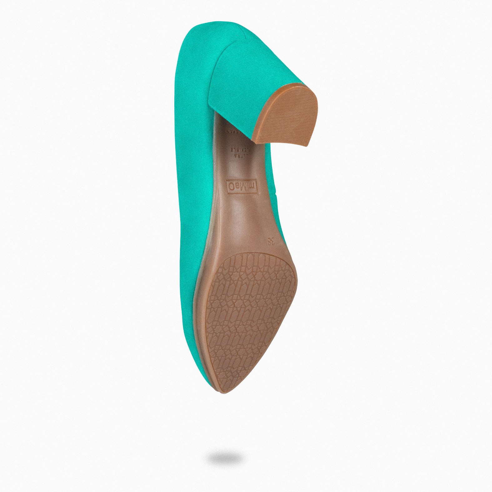 URBAN S – TURQUOISE Suede Mid-Heeled Shoes 
