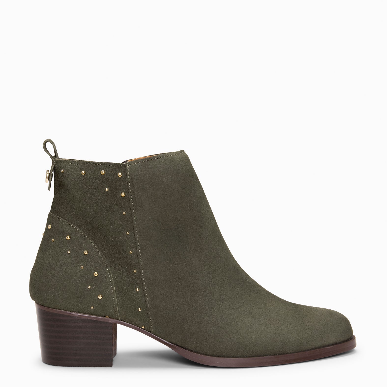 DUSTY – Botines de serraje con tachas VERDE - miMaO ®