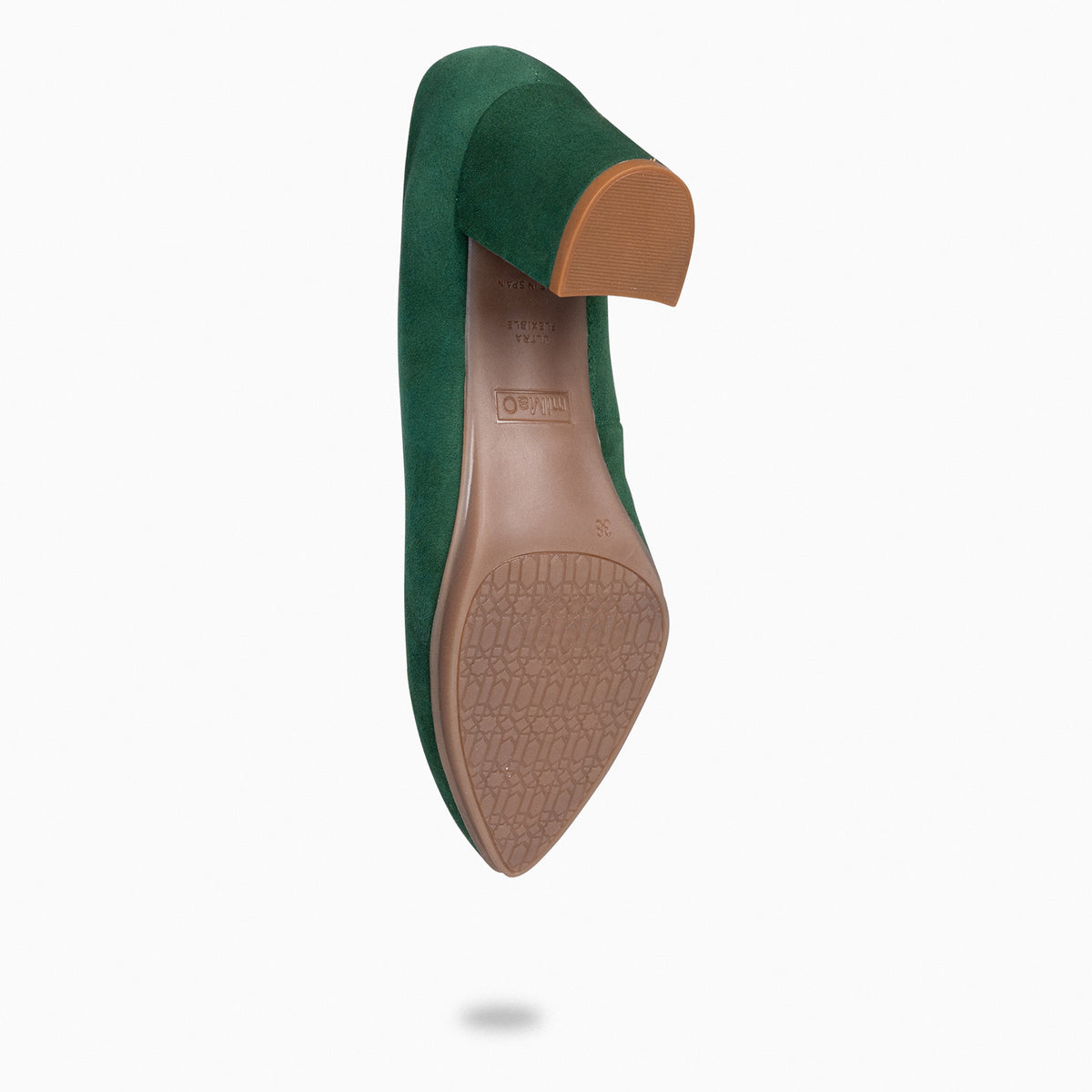 URBAN S – Zapatos de tacón medio de ante VERDE