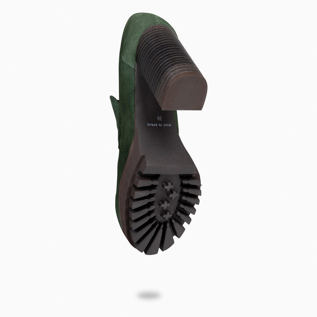 TREND – Mocasín con tacón y plataforma VERDE