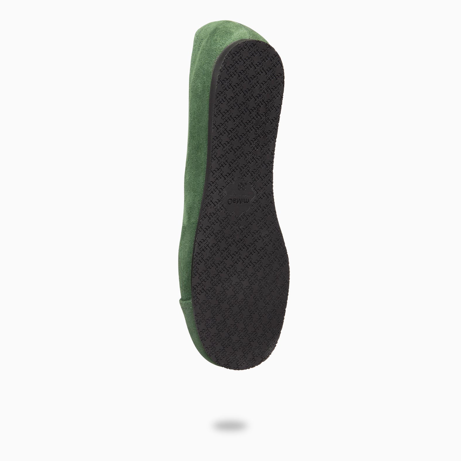 PLUMA - Bailarina baresoft de serraje en VERDE - miMaO ®