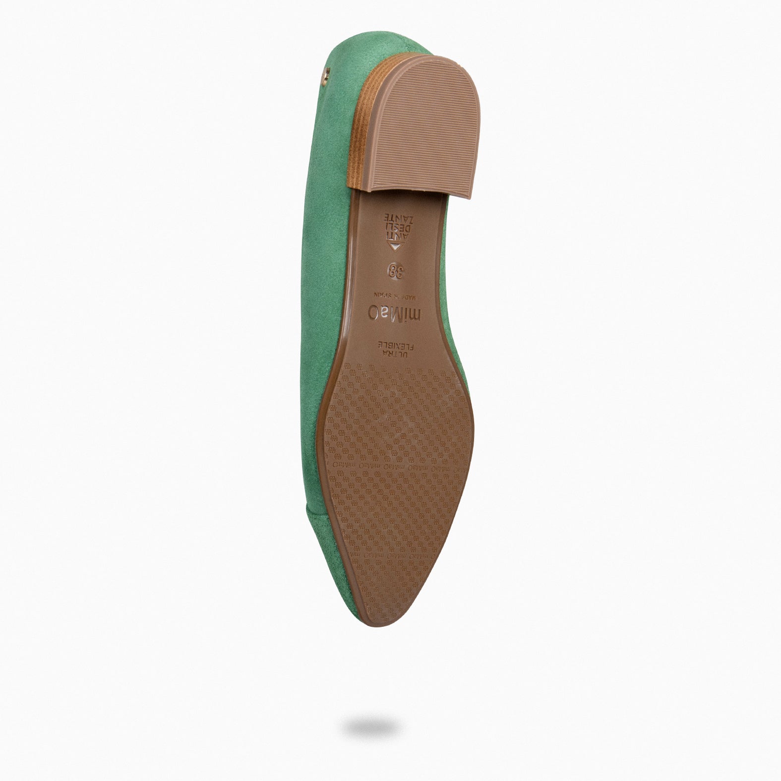 MARIE - Zapatos de tacón Bajo de punta fina VERDE - miMaO ®