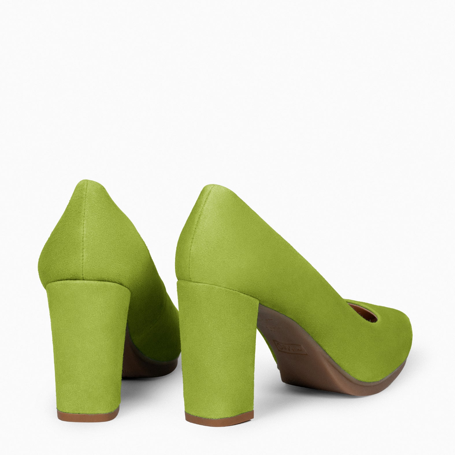 URBAN – Zapatos de tacón alto de ante VERDE PISTACHO - miMaO ®