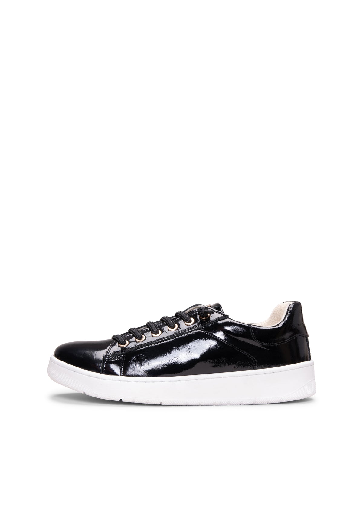 NANTES - Zapatillas de piel CHAROL NEGRO