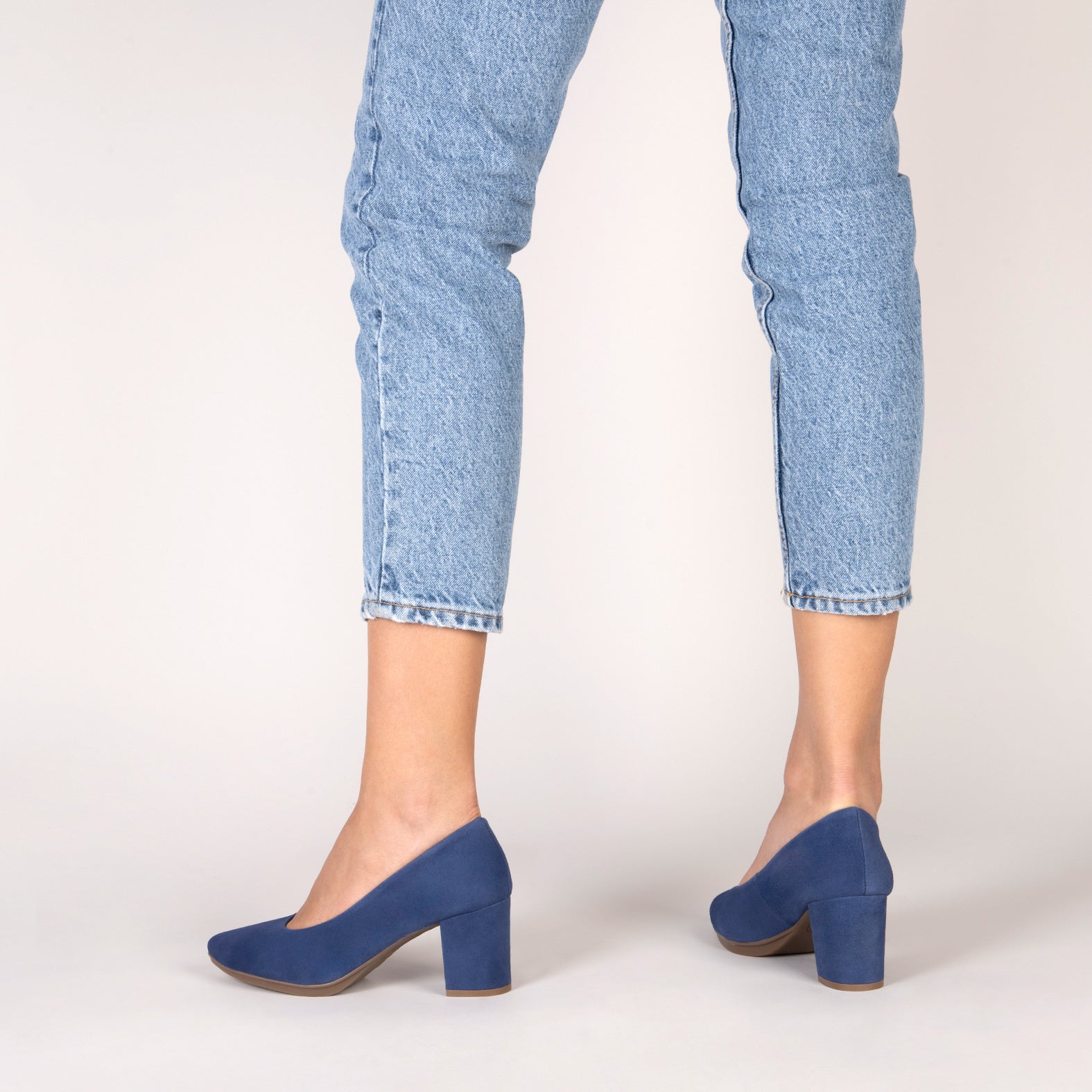 URBAN S - Zapatos de tacón medio en ante AZUL - miMaO ®