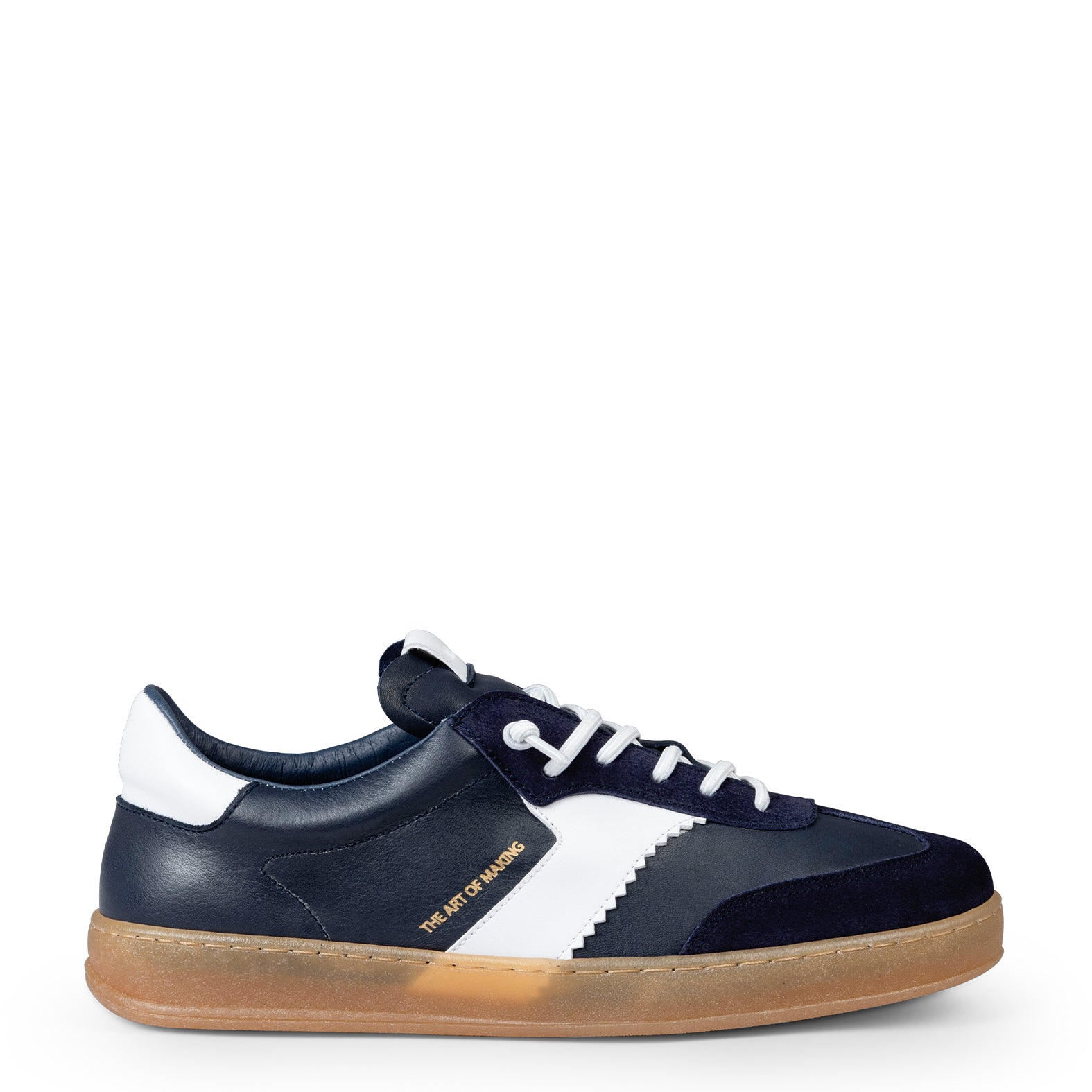 AARON – Sneakers multi cuir BLEU MARINE pour homme