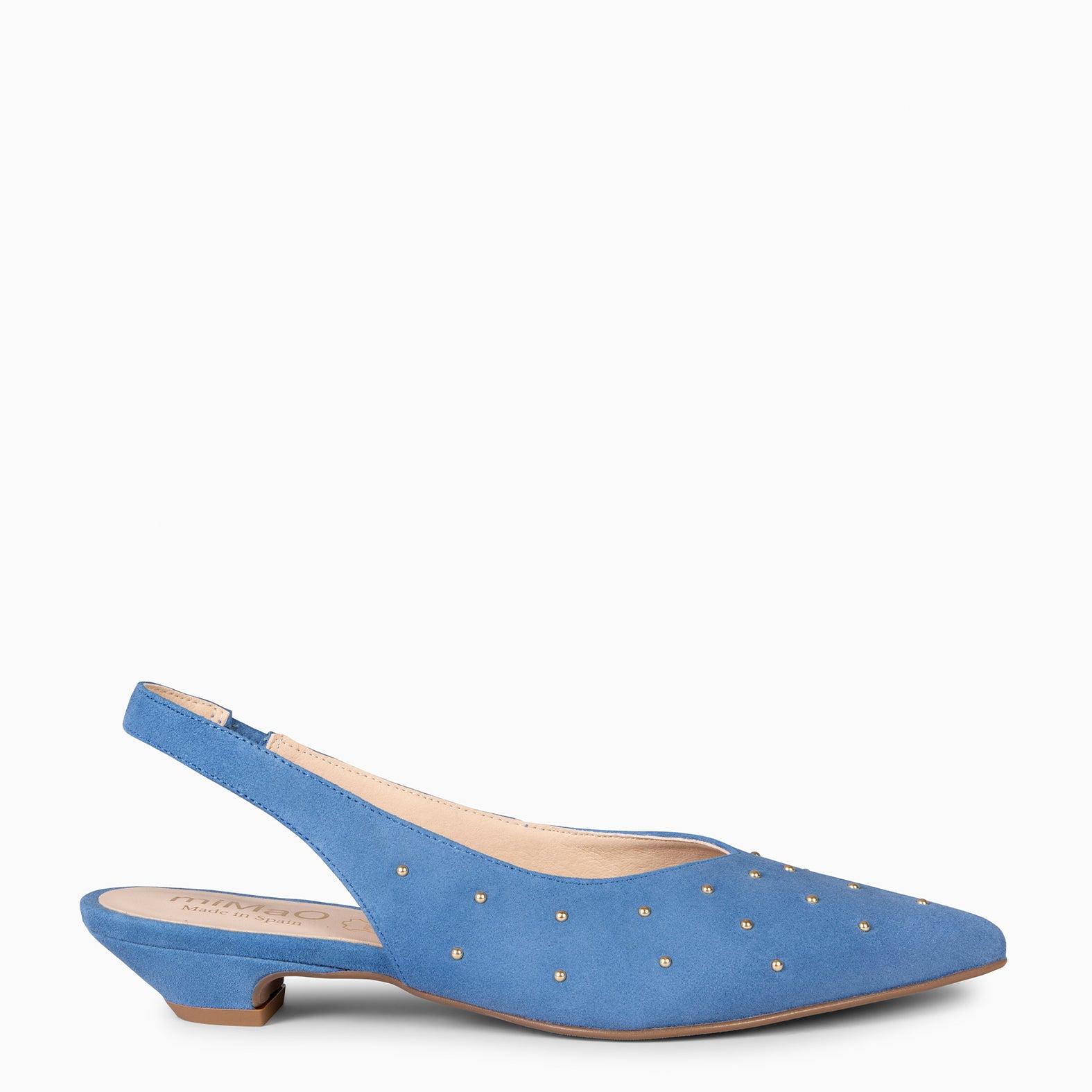 ORION – ZAPATOS BAJOS DESTALONADOS CON TACHAS AZUL
