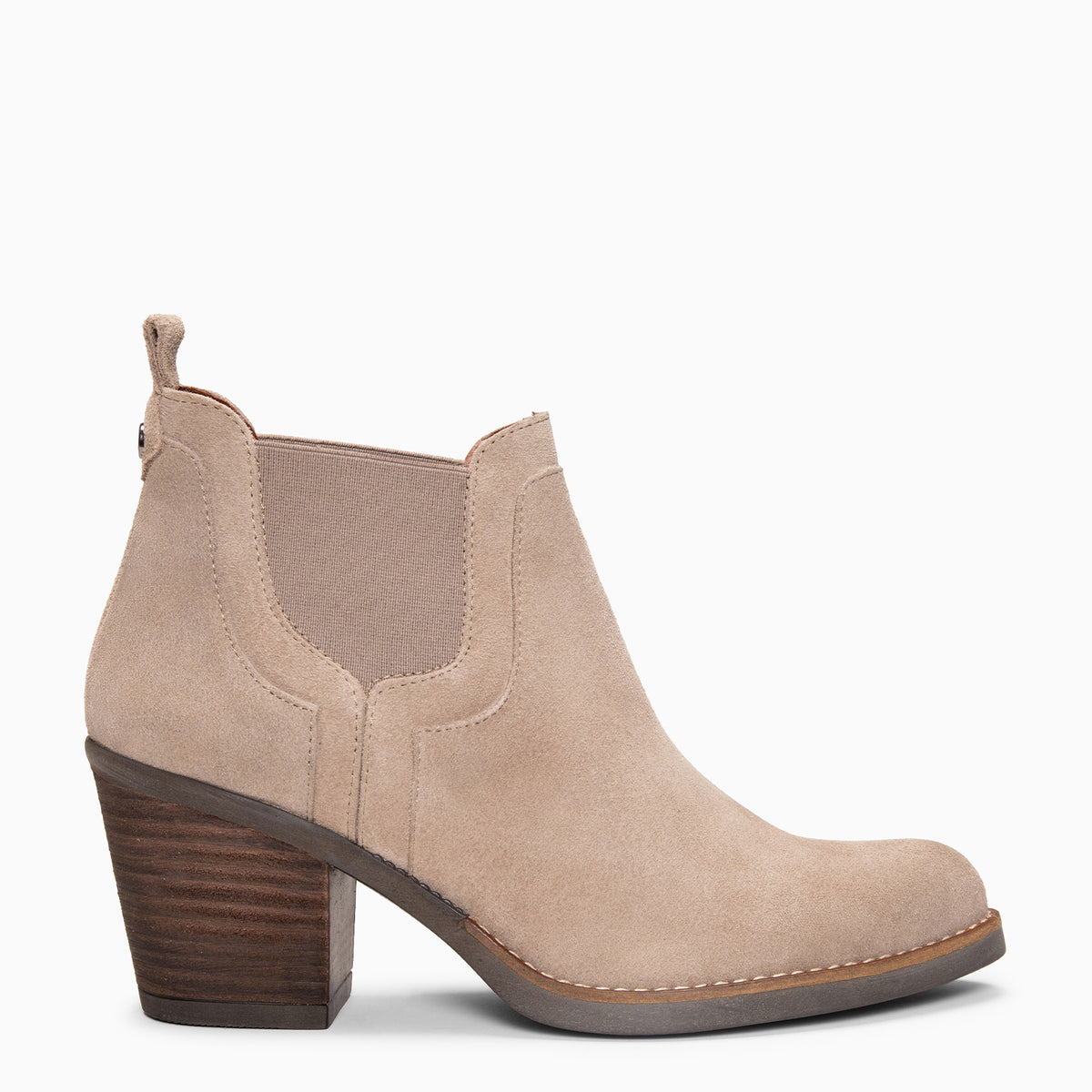 CASSIDY - Botines de tacón alto tipo Chelsea BEIGE - miMaO ®