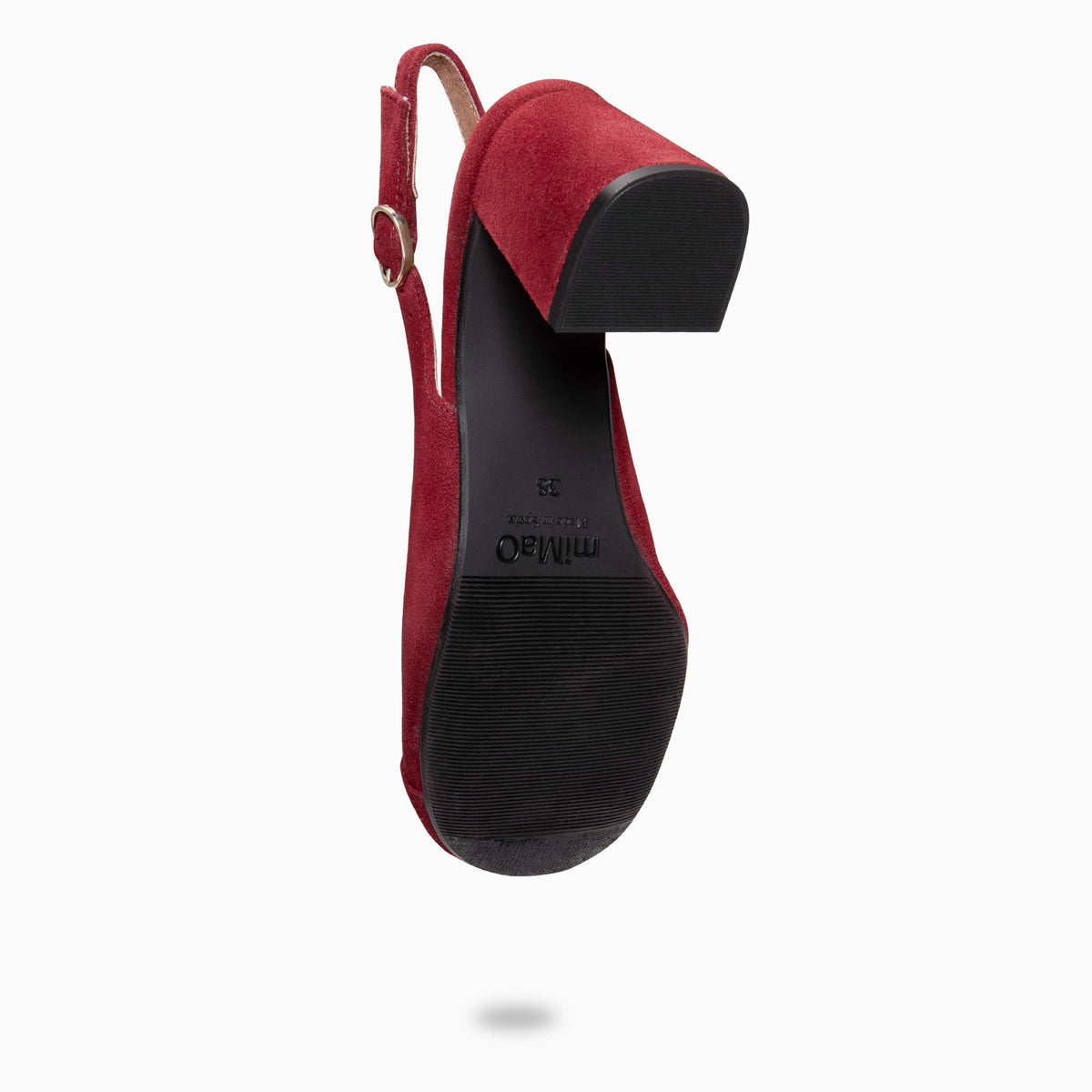 VEGA - Zapato de tacón ancho destalonado BURDEOS - miMaO ®