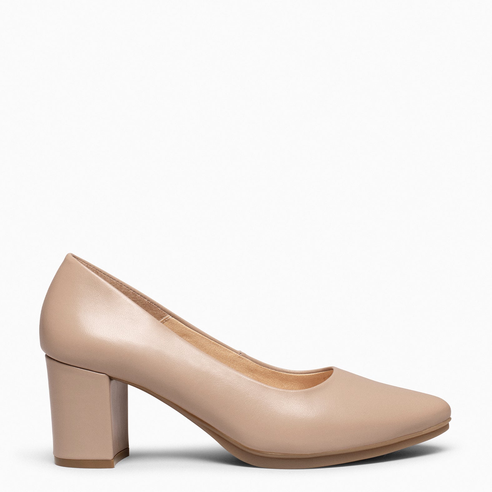 URBAN S SALON – TAN nappa leather mid heel