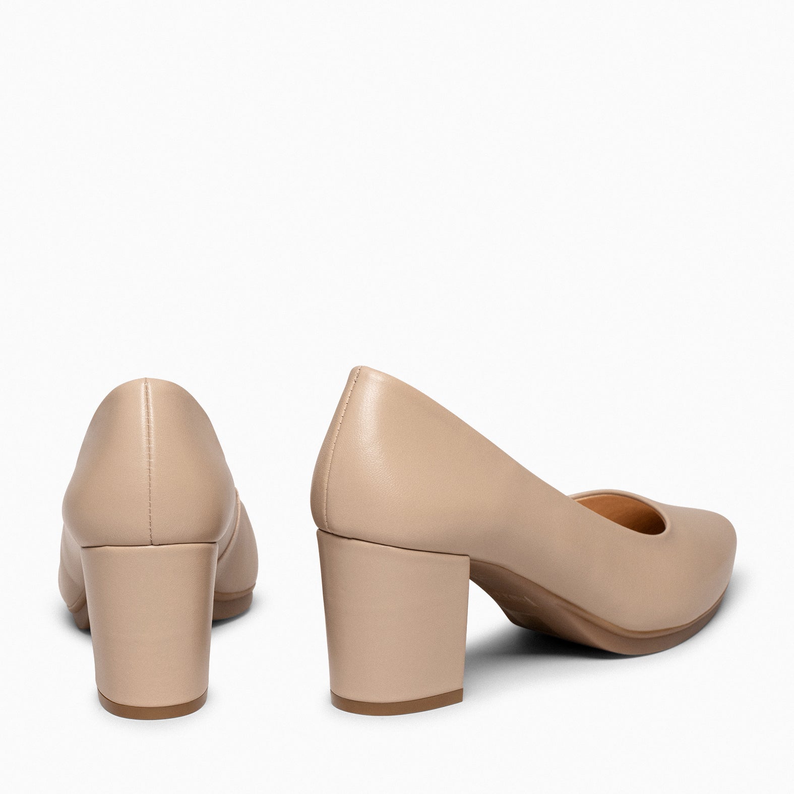 URBAN S SALON - Chaussures à talon moyen en cuir SABLE