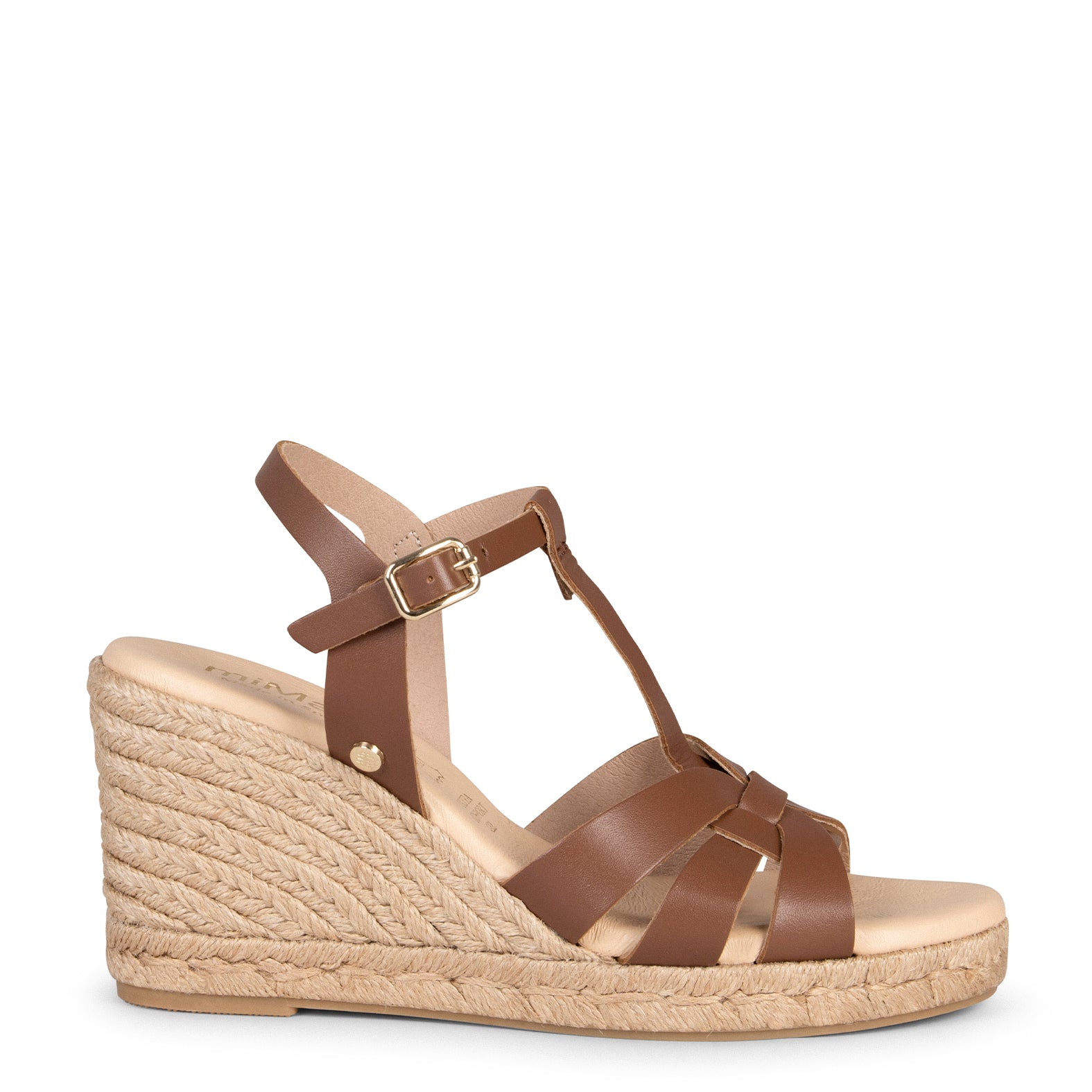 VALERIA - Sandalias de esparto con tiras MARRÓN - miMaO ®