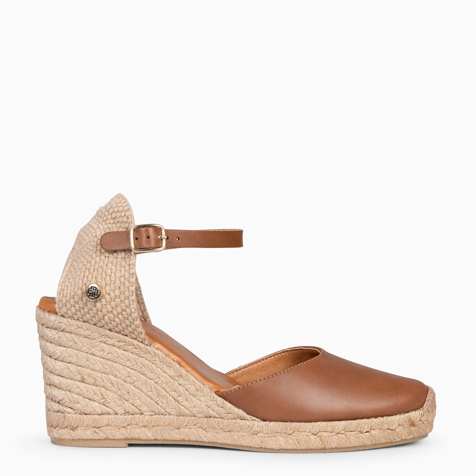 GIO - Cuñas de esparto altas CUERO