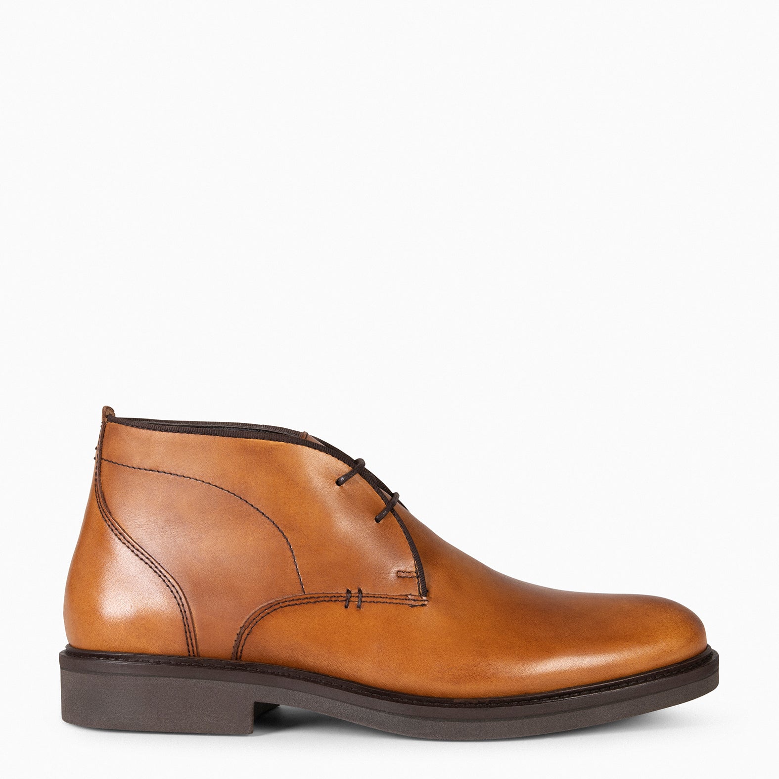 CERVANTES –  Botín de hombre con cordones CAMEL - miMaO ®