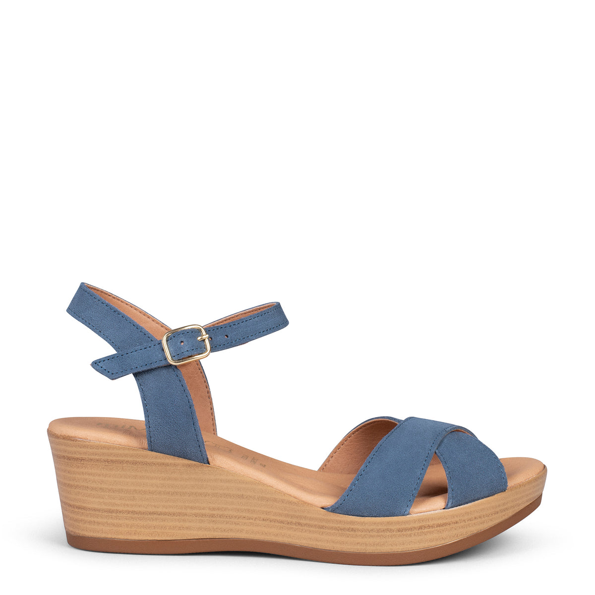 MAR – Sandales à talon compensé et lanières croisées JEANS