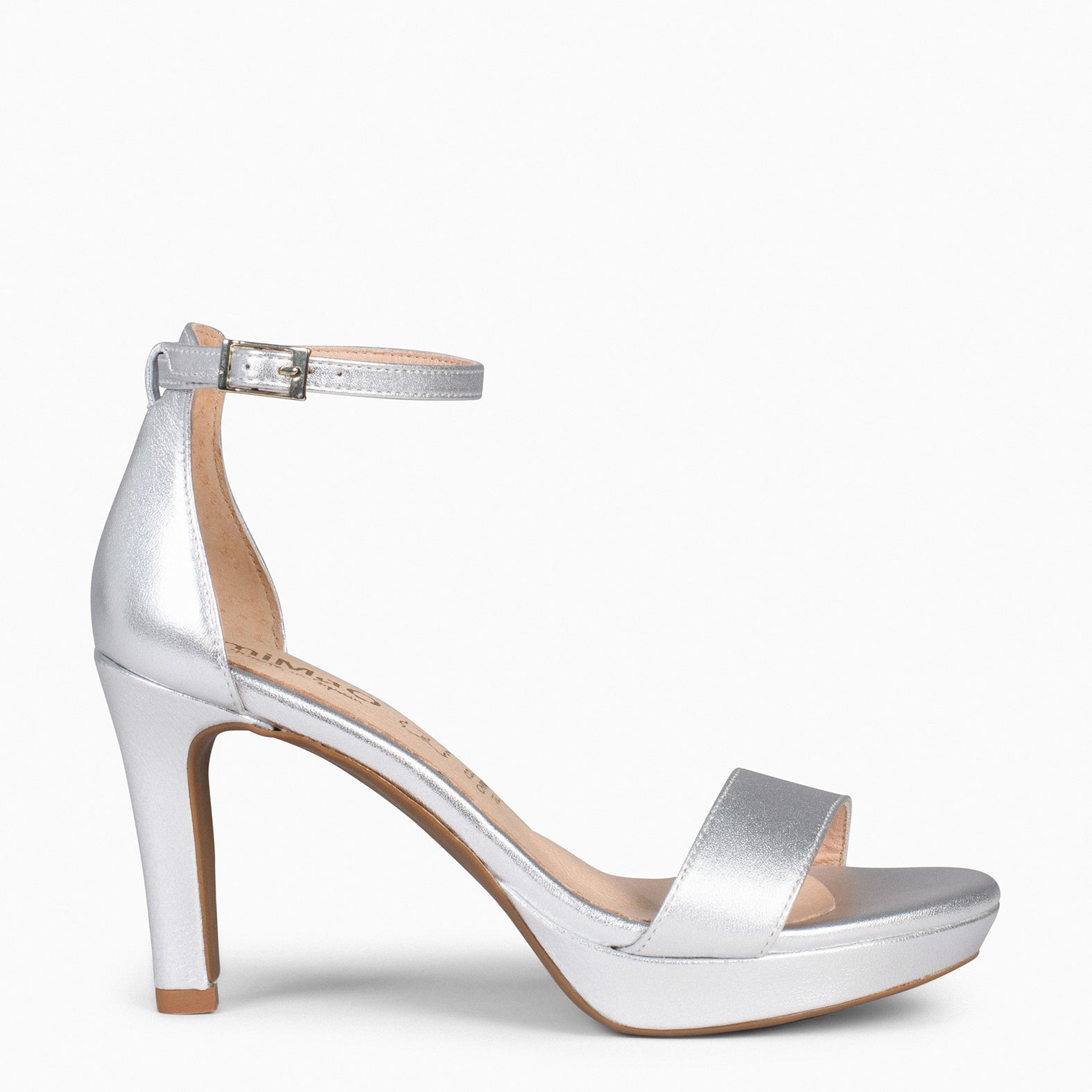 FIESTA - Sandalias de tacón alto y plataforma PLATA - miMaO ®