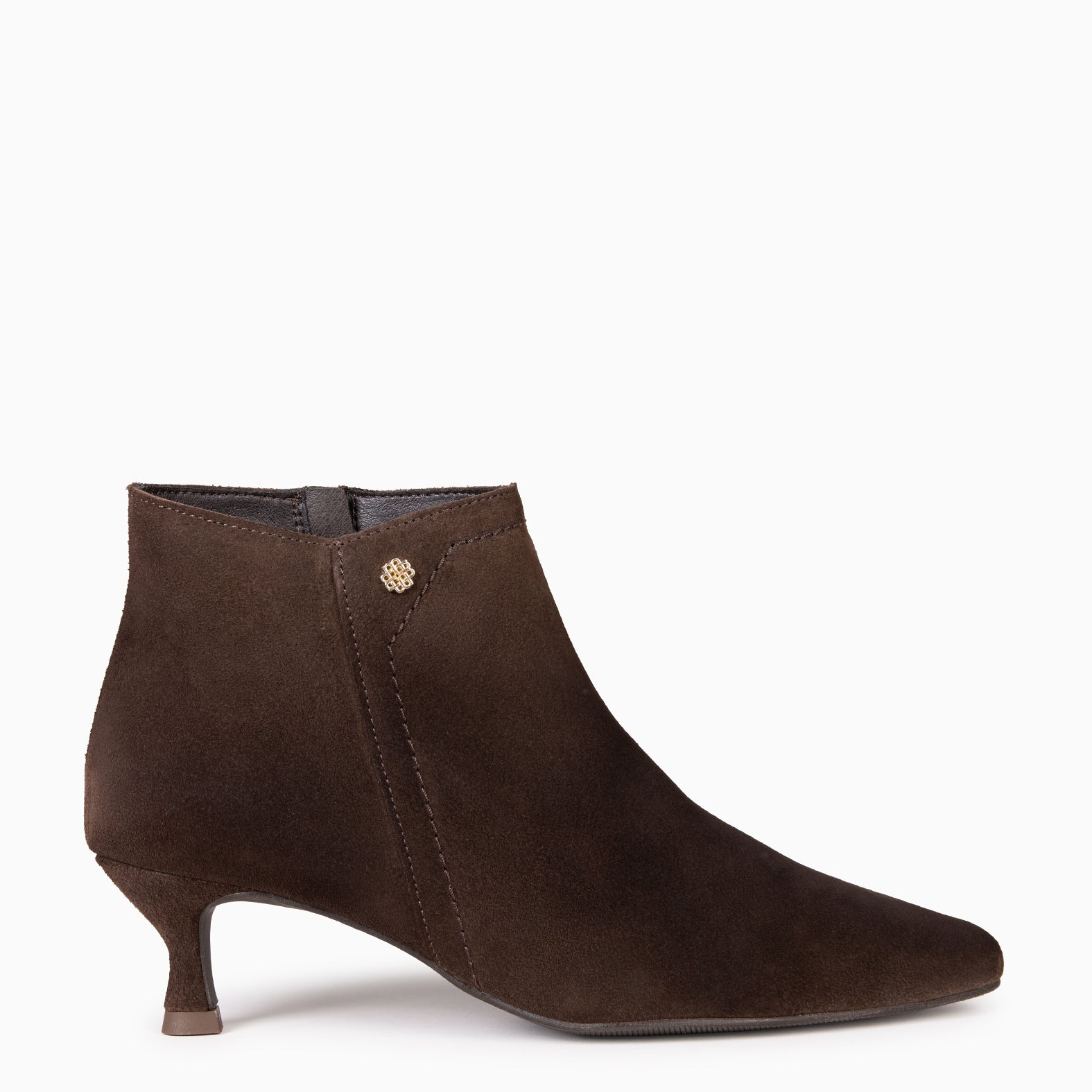 LORD – Botines tacón bajo MARRON - miMaO ®