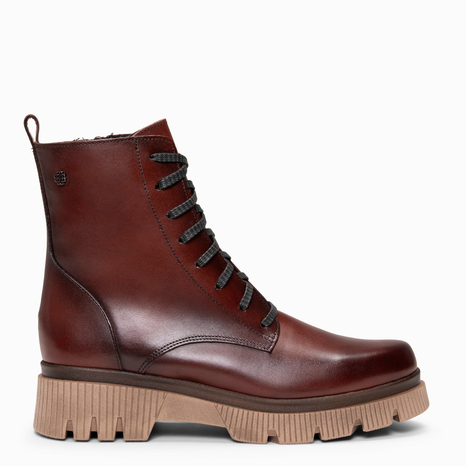 STONE - Botines militares de piel MARRON - miMaO ®