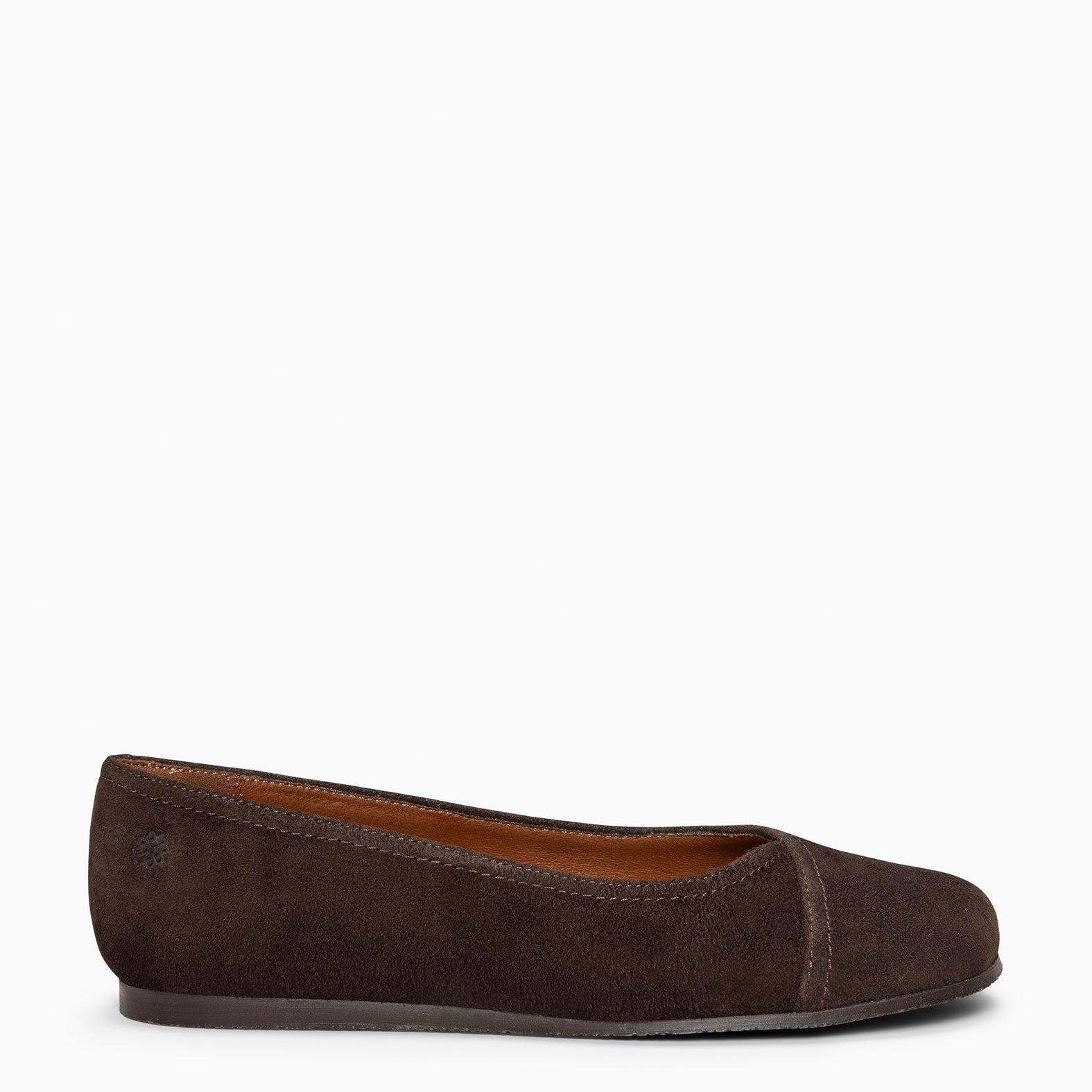 PLUMA - Bailarina baresoft de serraje en MARRON - miMaO ®