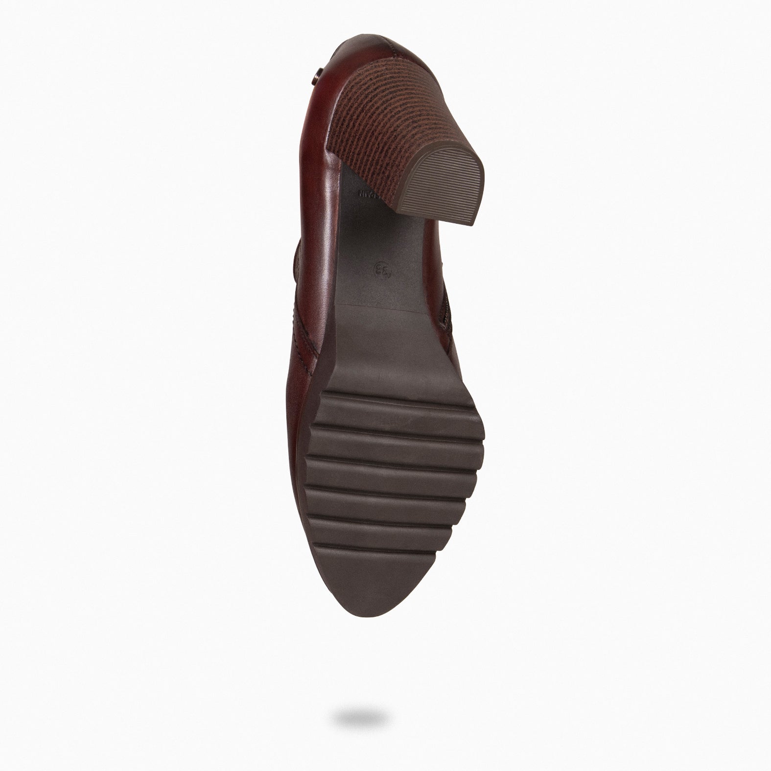 DAYANA - Botines de tacón alto de piel MARRON