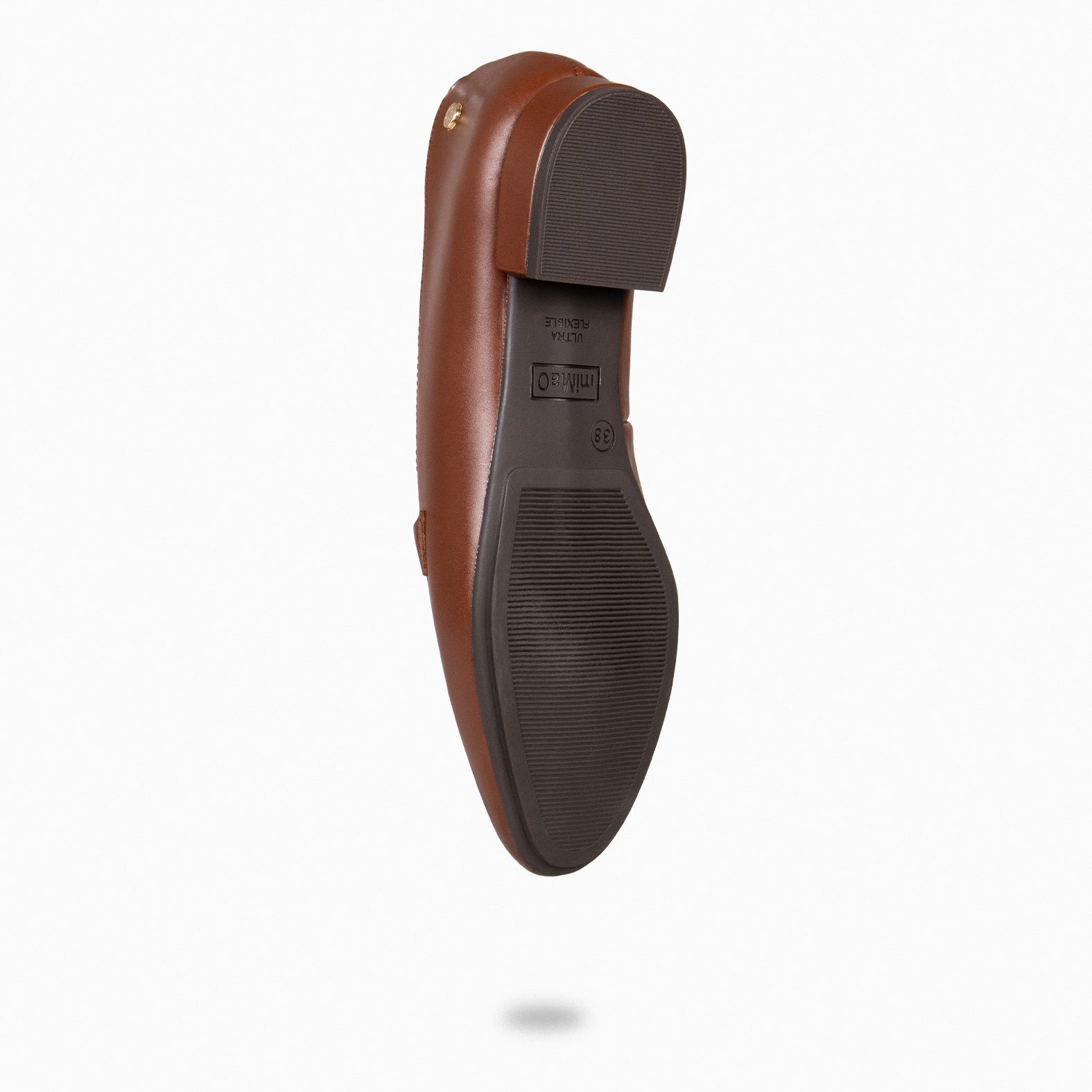 CHAIN – Mocasines planos MARRON con adorno metalizado - miMaO ®
