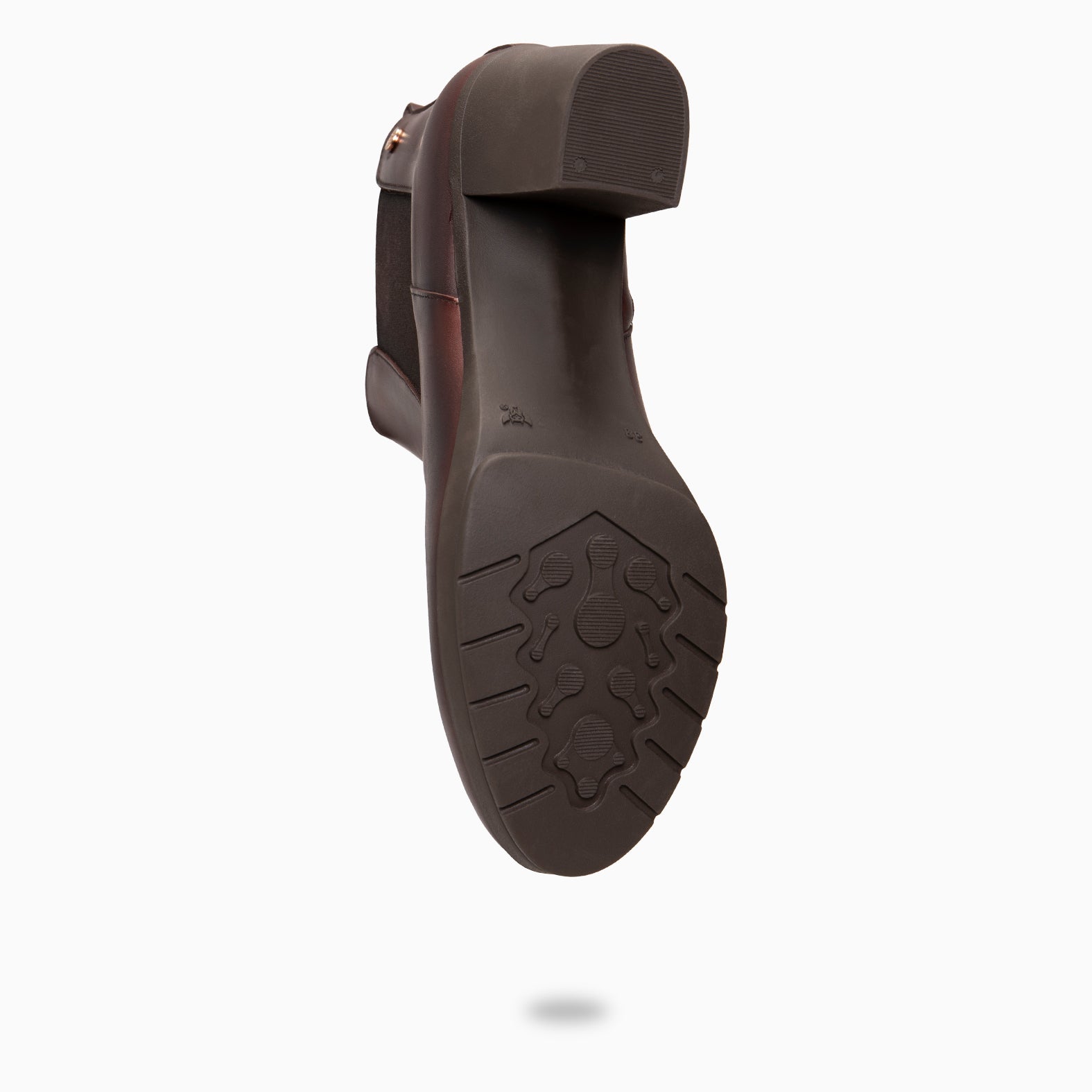 SABRINA – Botin de tacón alto con elástico lateral MARRON - miMaO ®